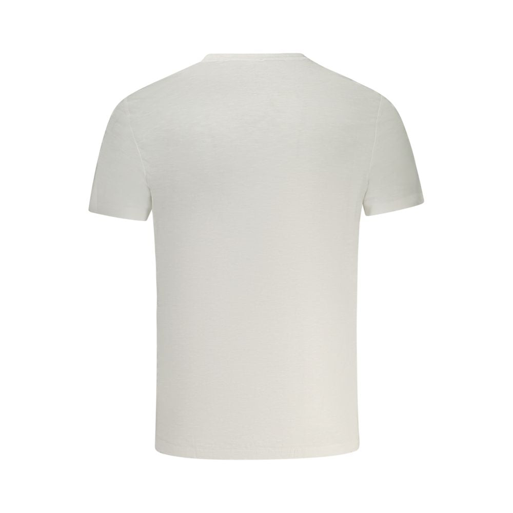 Guess Jeans White Cotton Men T-Shirt | Regal Royce