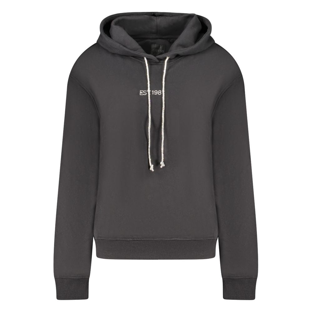 Guess Jeans Black Cotton Women Sweatshirt | Regal Royce