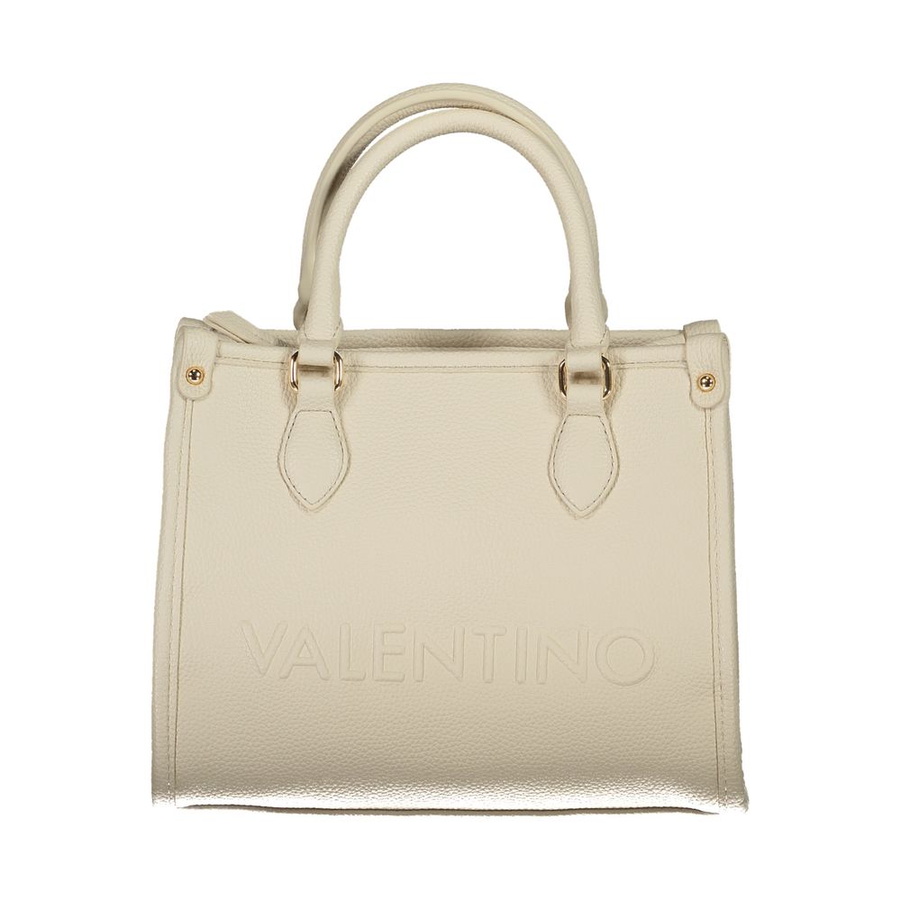 Mario Valentino Beige Polyurethane Women Handbag | Regal Royce