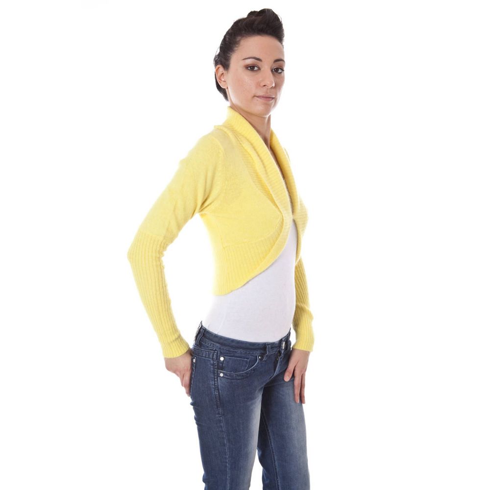 Datch Yellow Angora Women Shrug | Regal Royce
