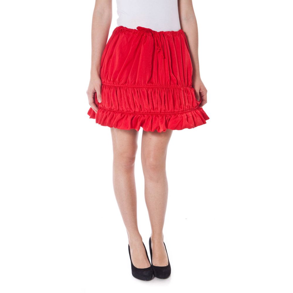 Denny Rose Red Polyester Women Skirt | Regal Royce
