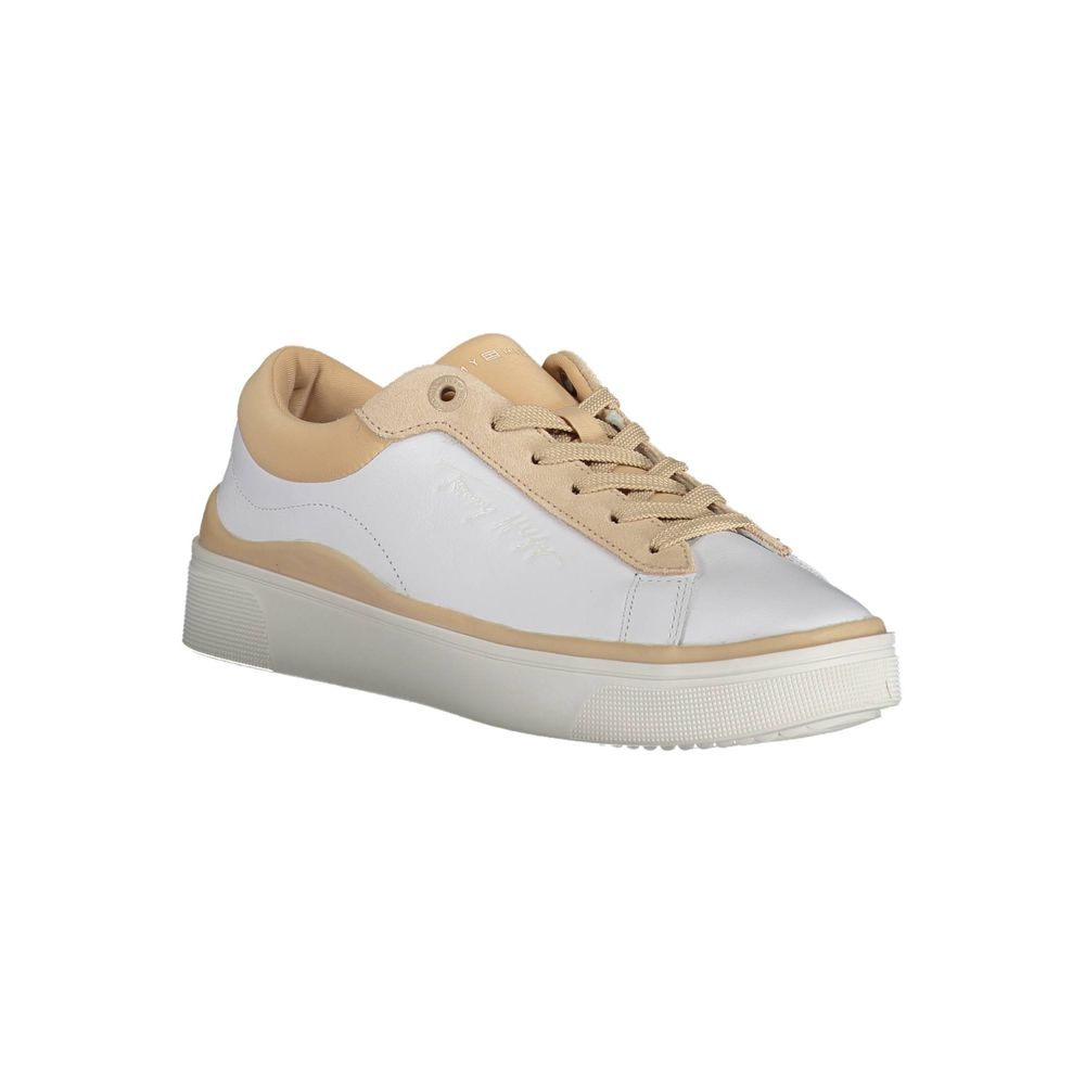 Tommy Hilfiger Bianco Polyester Women Sneaker | Regal Royce