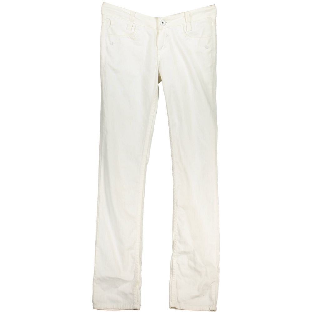 Blend White Cotton Women's Jeans | Regal Royce