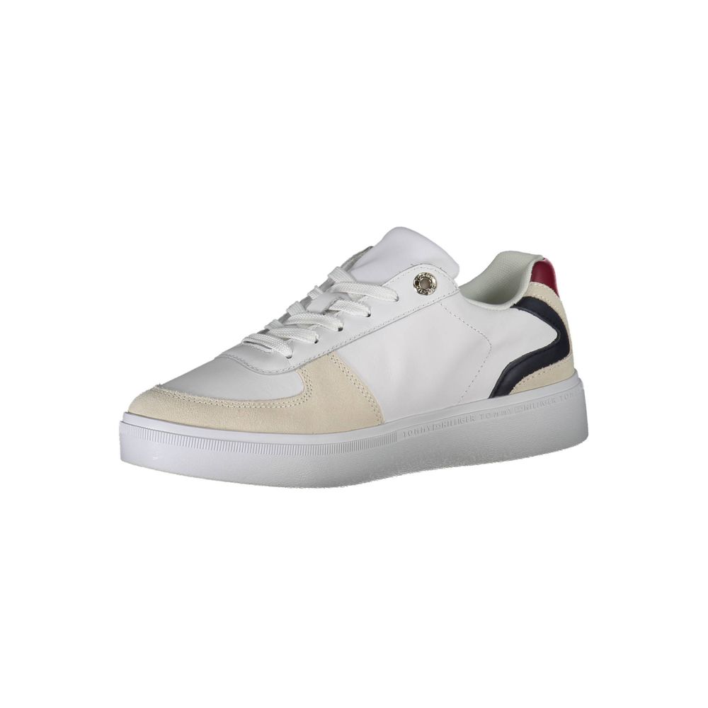 Tommy Hilfiger White Polyester Women Sneaker | Regal Royce