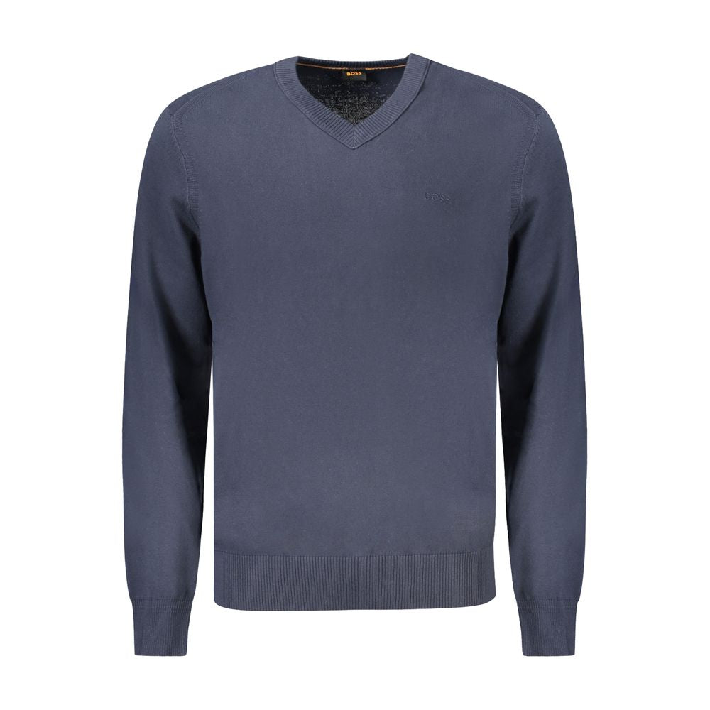 Hugo Boss Blue Cotton Men's Long-Sleeved T-Shirt | Regal Royce