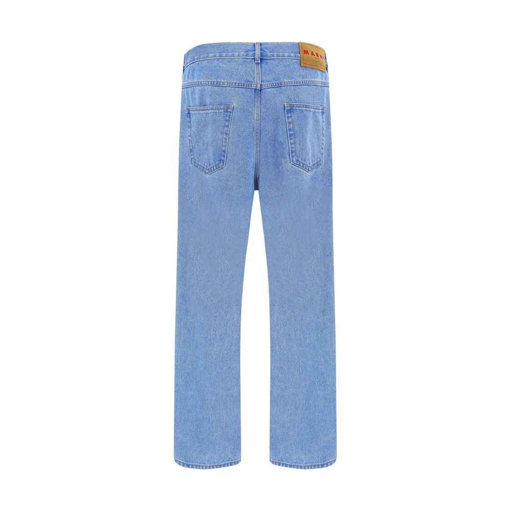 Marni Blue Cotton Straight-Leg Jeans | Regal Royce