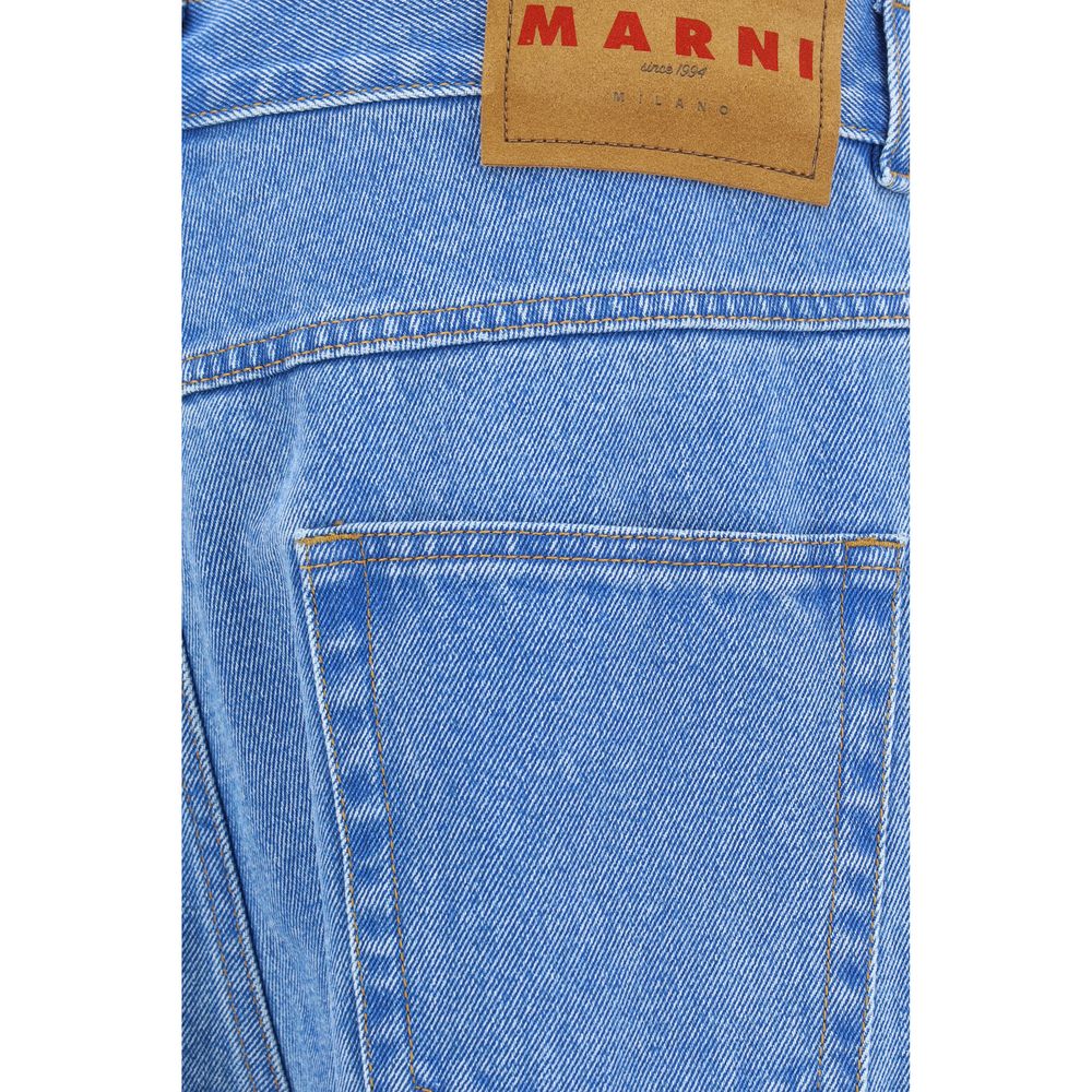 Marni Blue Cotton Straight-Leg Jeans | Regal Royce
