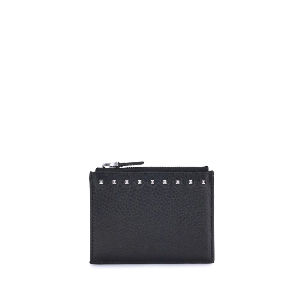 Valentino Garavani Black Calf Leather Bos Taurus Wallet | Regal Royce