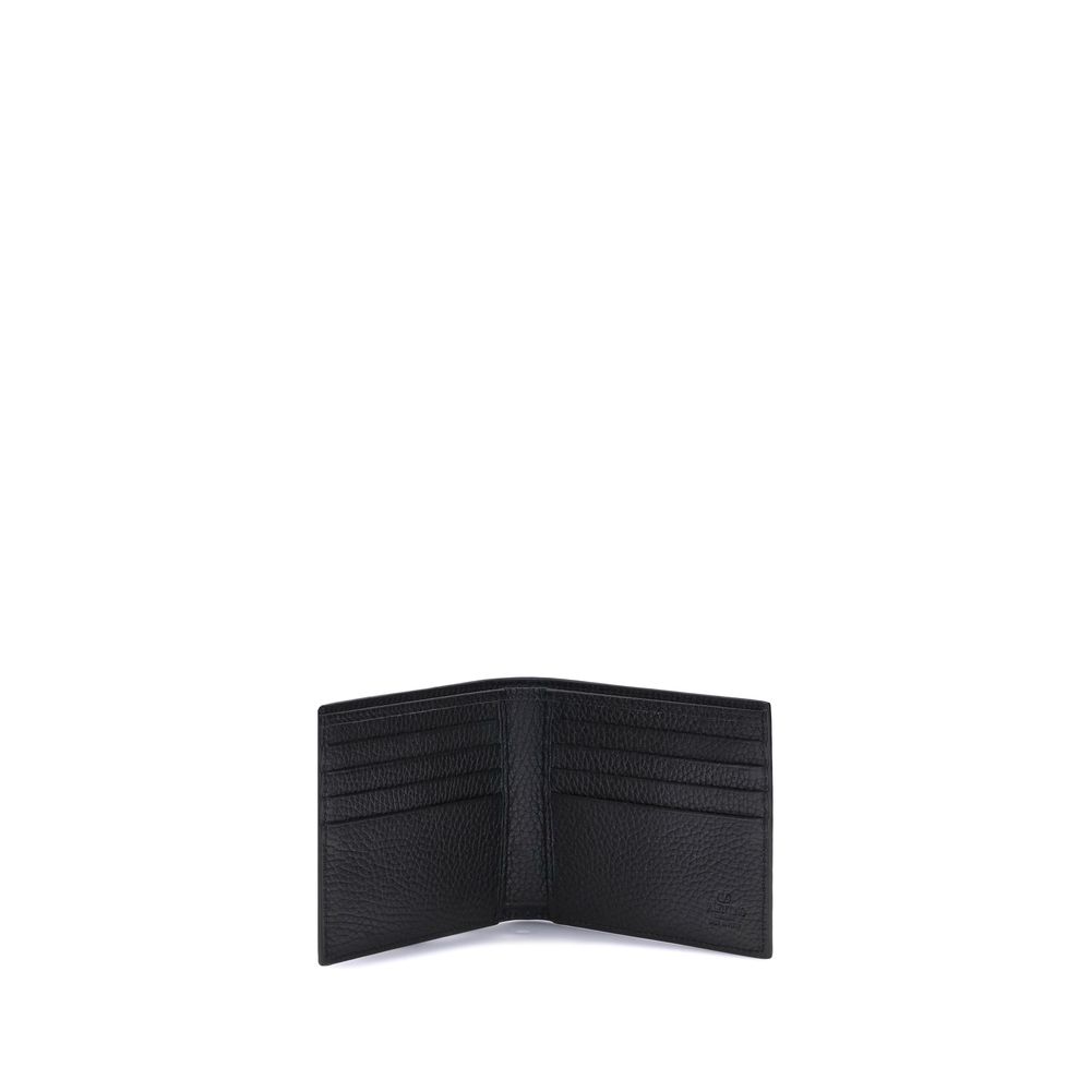 Valentino Garavani Black Calf Leather Bos Taurus Wallet | Regal Royce