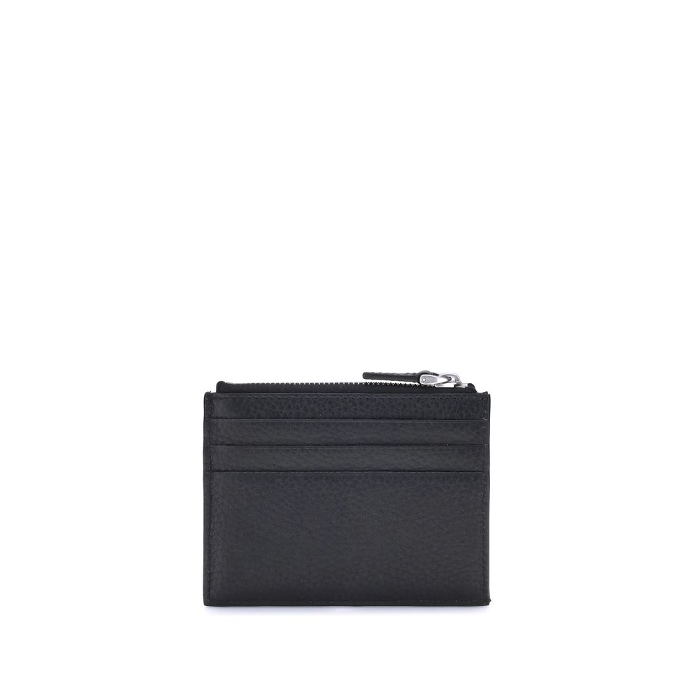 Valentino Garavani Black Calf Leather Bos Taurus Wallet | Regal Royce