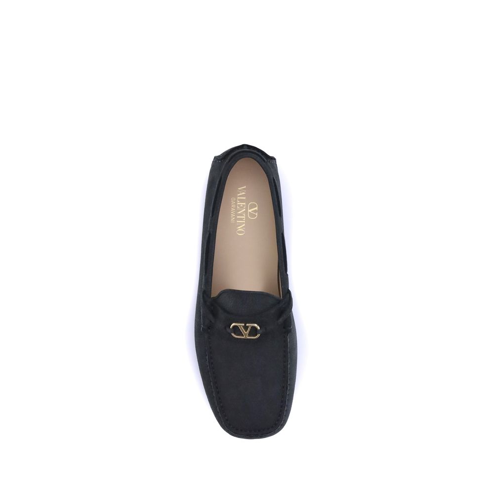 Valentino Garavani Black Rubber Slip-On Loafers | Regal Royce