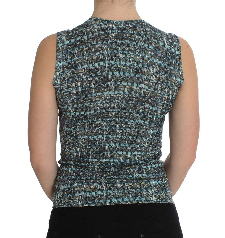 Dolce & Gabbana Blue Wool Sweater Sleeveless Pullover | Regal Royce