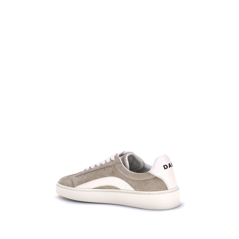 Dsquared² Beige Calf Leather Bos Taurus Low Top Sneakers | Regal Royce