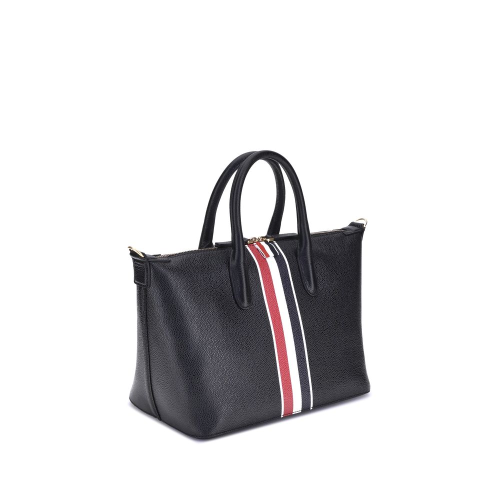 Thom Browne Black Calf Leather Bos Taurus Handbag | Regal Royce