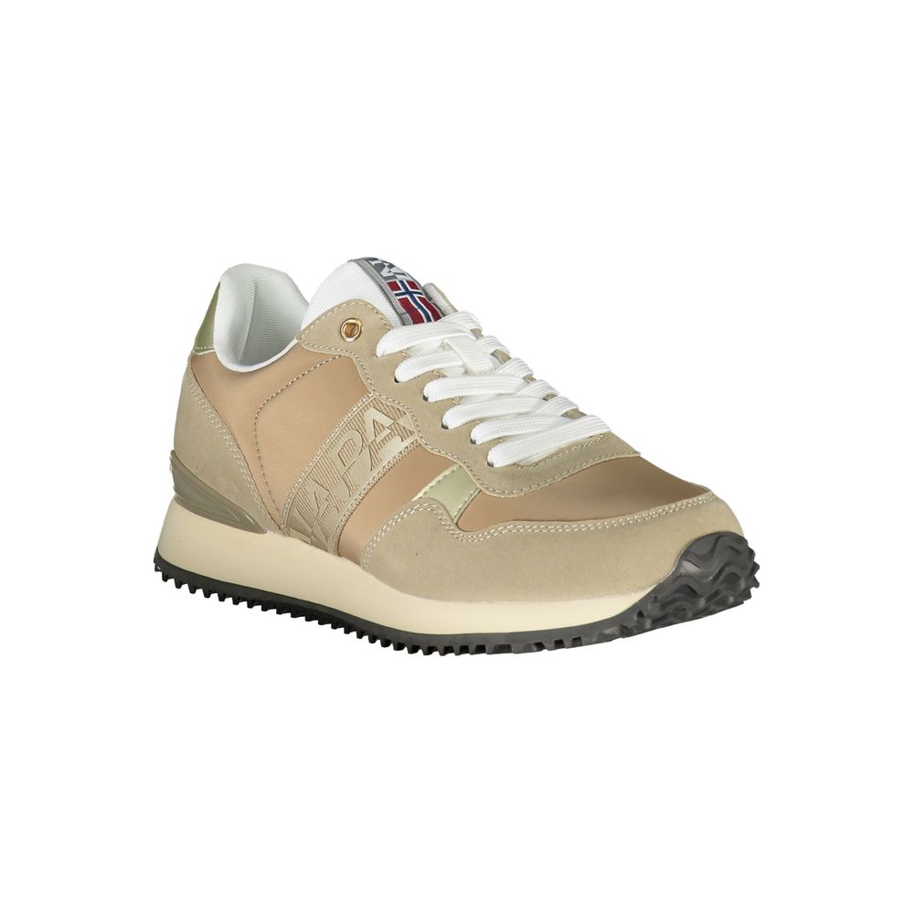 Napapijri Beige Polyester Women Sneaker | Regal Royce