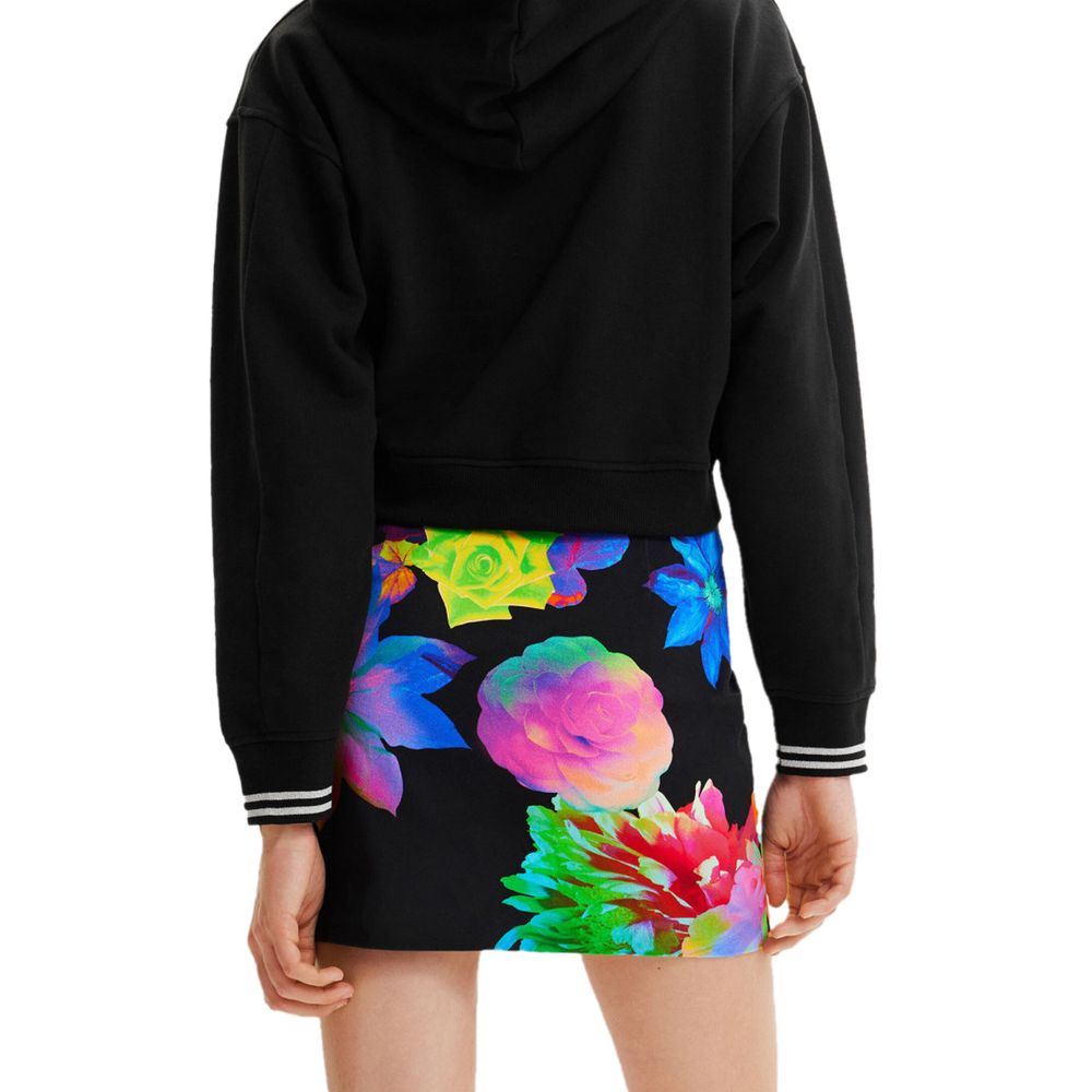 Desigual Black Cotton Mini Skirt | Regal Royce