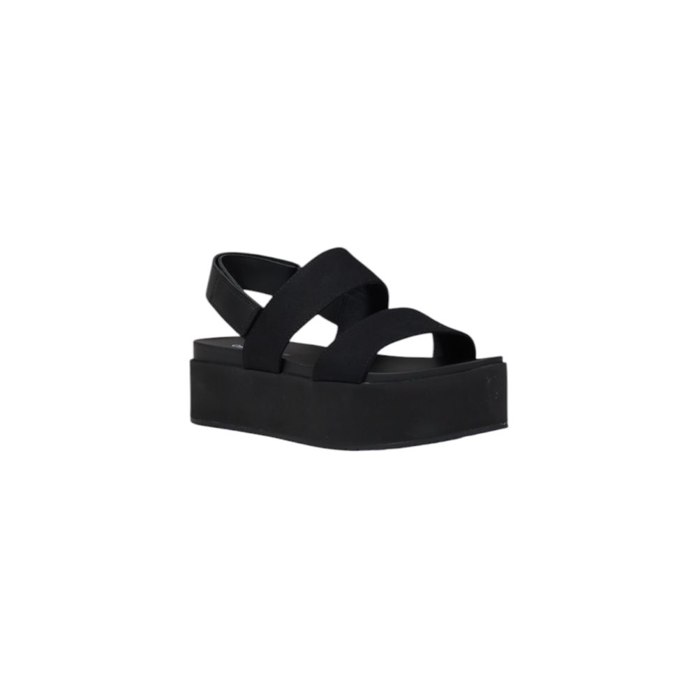 Calvin Klein Jeans Black Organic Cotton Platform Sandals | Regal Royce