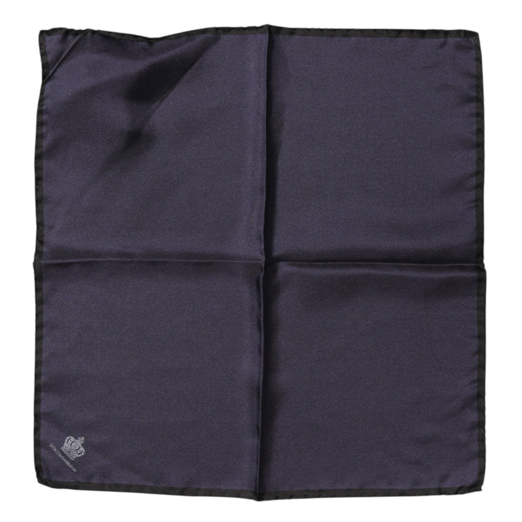 Dolce & Gabbana Blue DG Crown Silk Square Men Foulard Scarf | Regal Royce