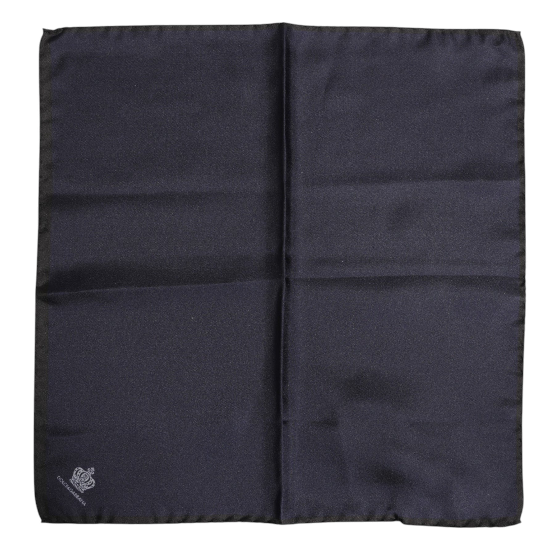 Dolce & Gabbana Blue DG Crown Silk Square Men Foulard Scarf | Regal Royce