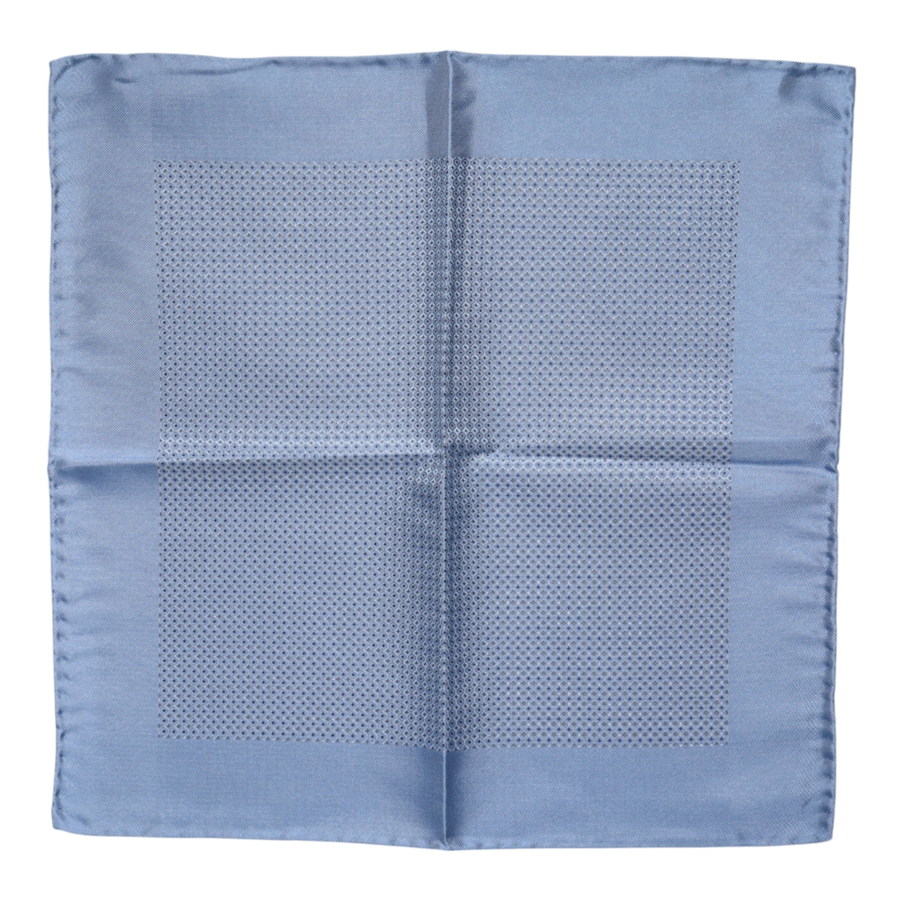 Dolce & Gabbana Light Blue Silk Square Men Foulard Scarf | Regal Royce