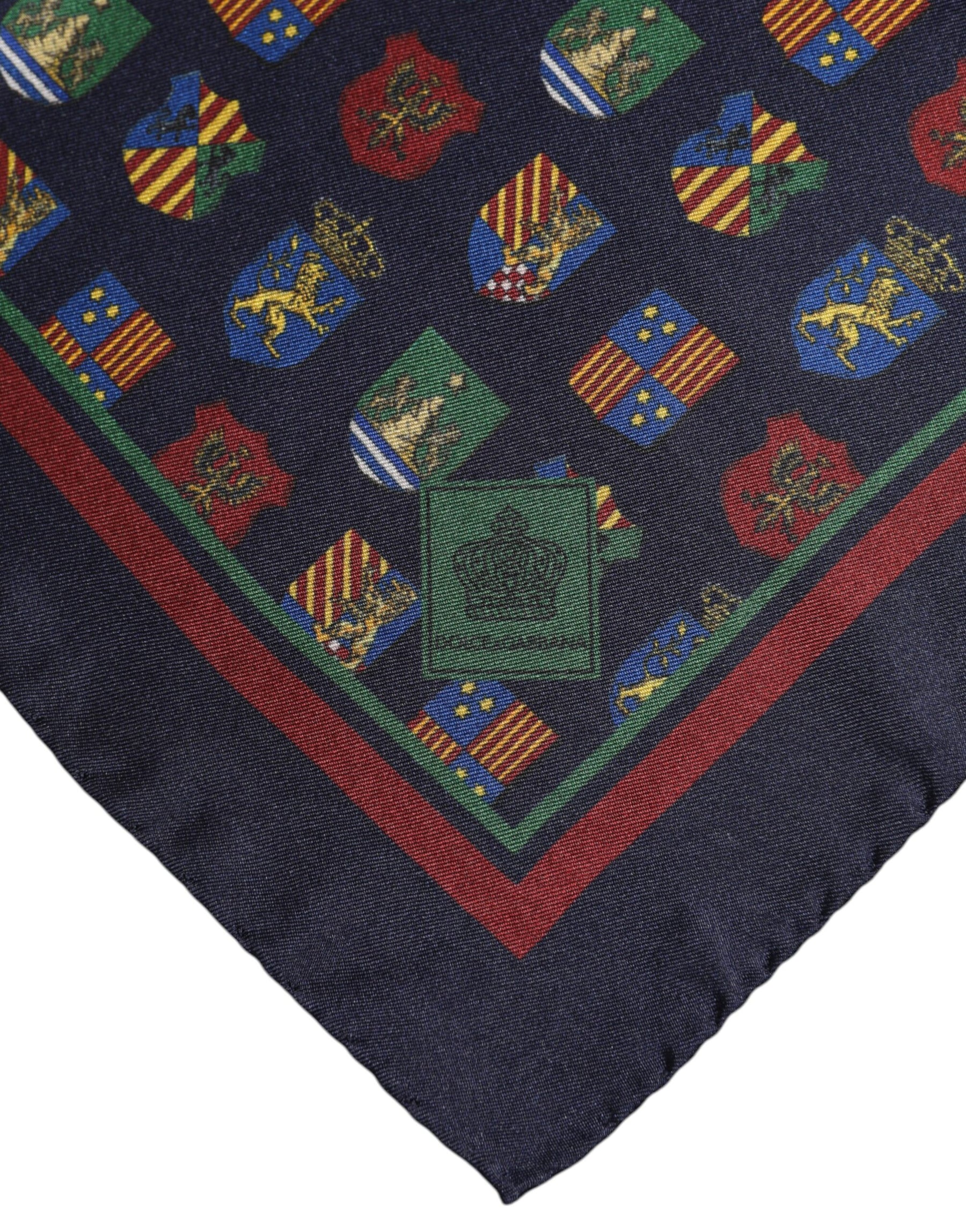 Dolce & Gabbana Multicolor Medals Square Foulard Scarf | Regal Royce