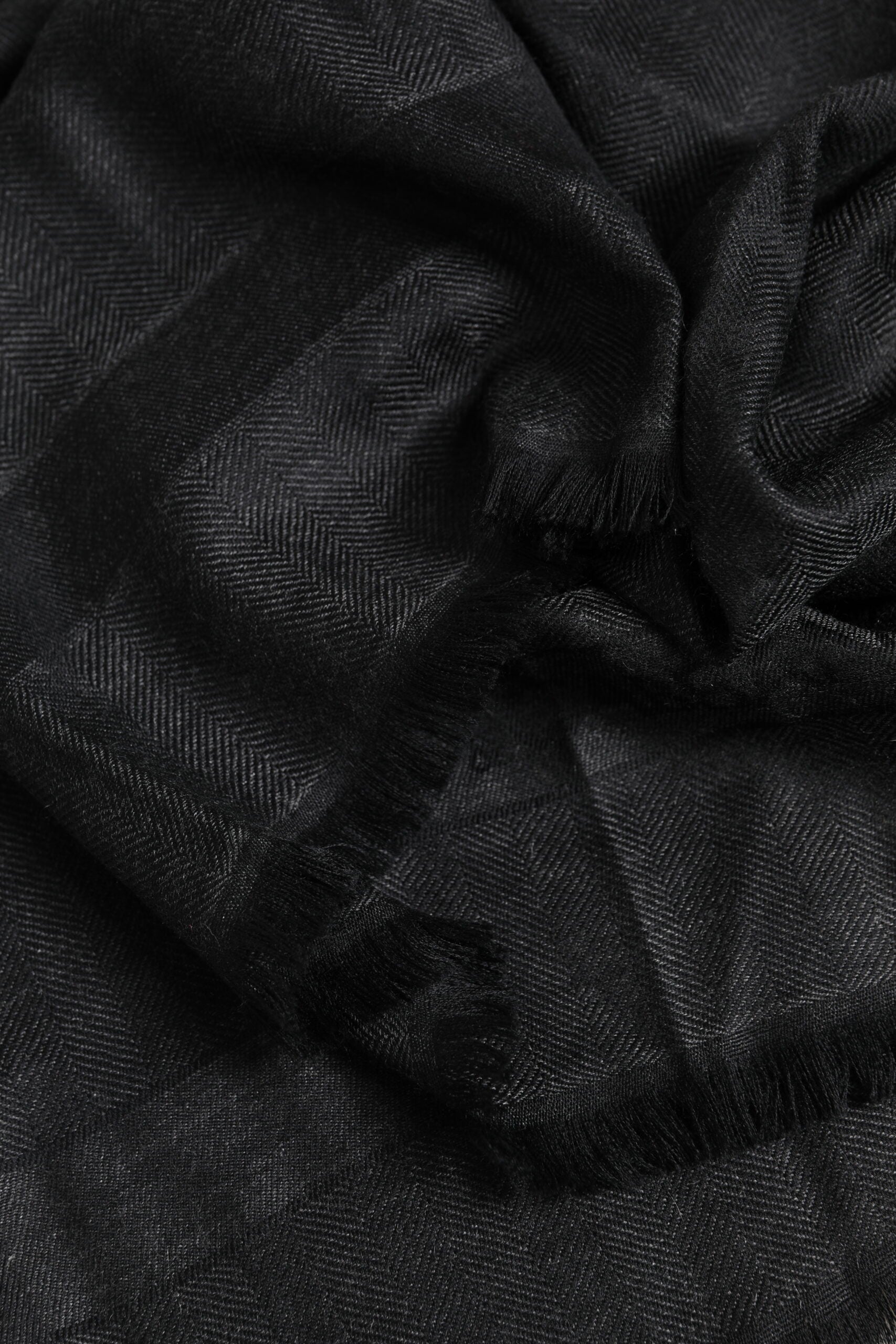 Dolce & Gabbana Dark Gray Cashmere Fringes Neck Warmer Scarf | Regal Royce