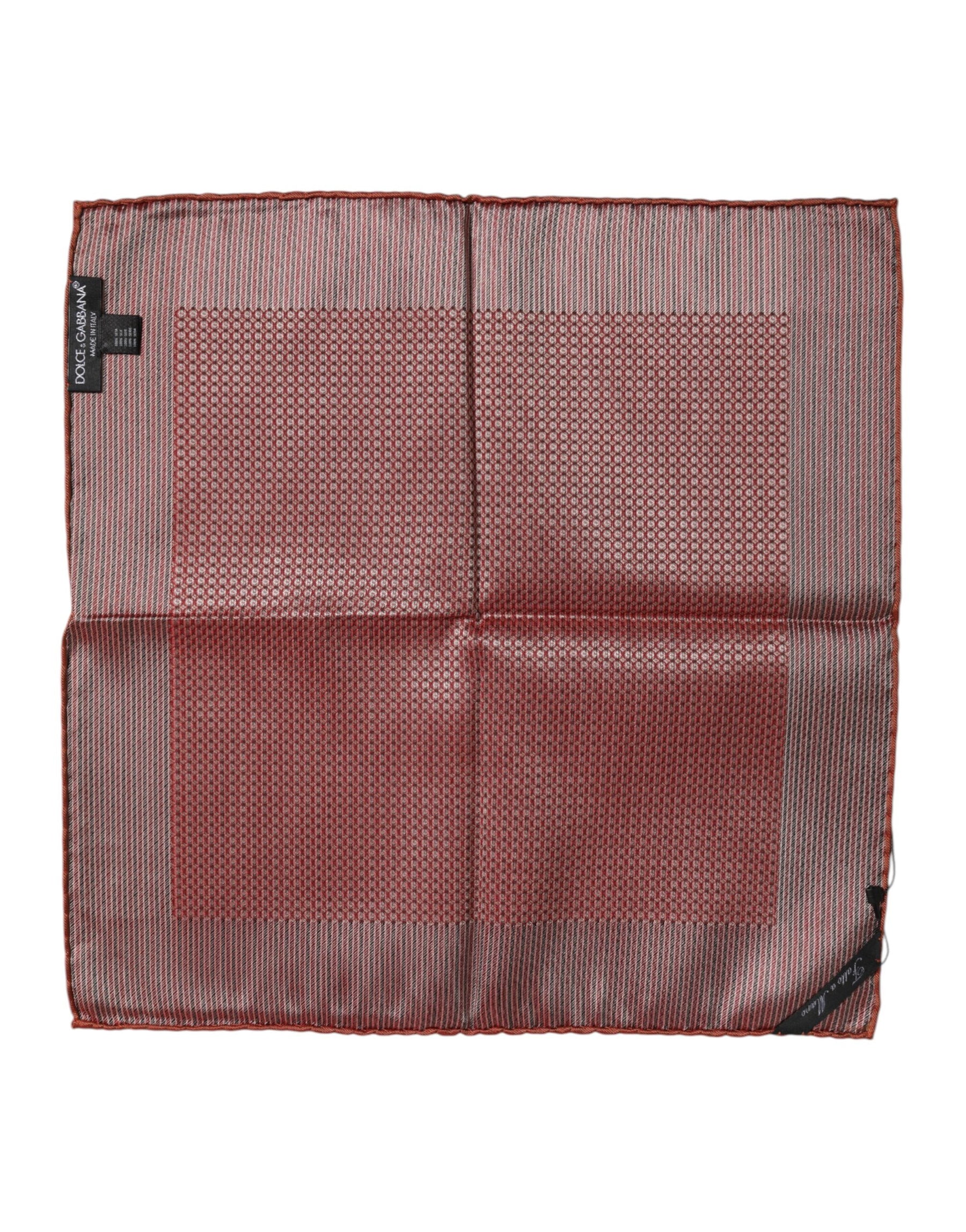 Dolce & Gabbana Orange Silk Square Men Foulard Scarf | Regal Royce