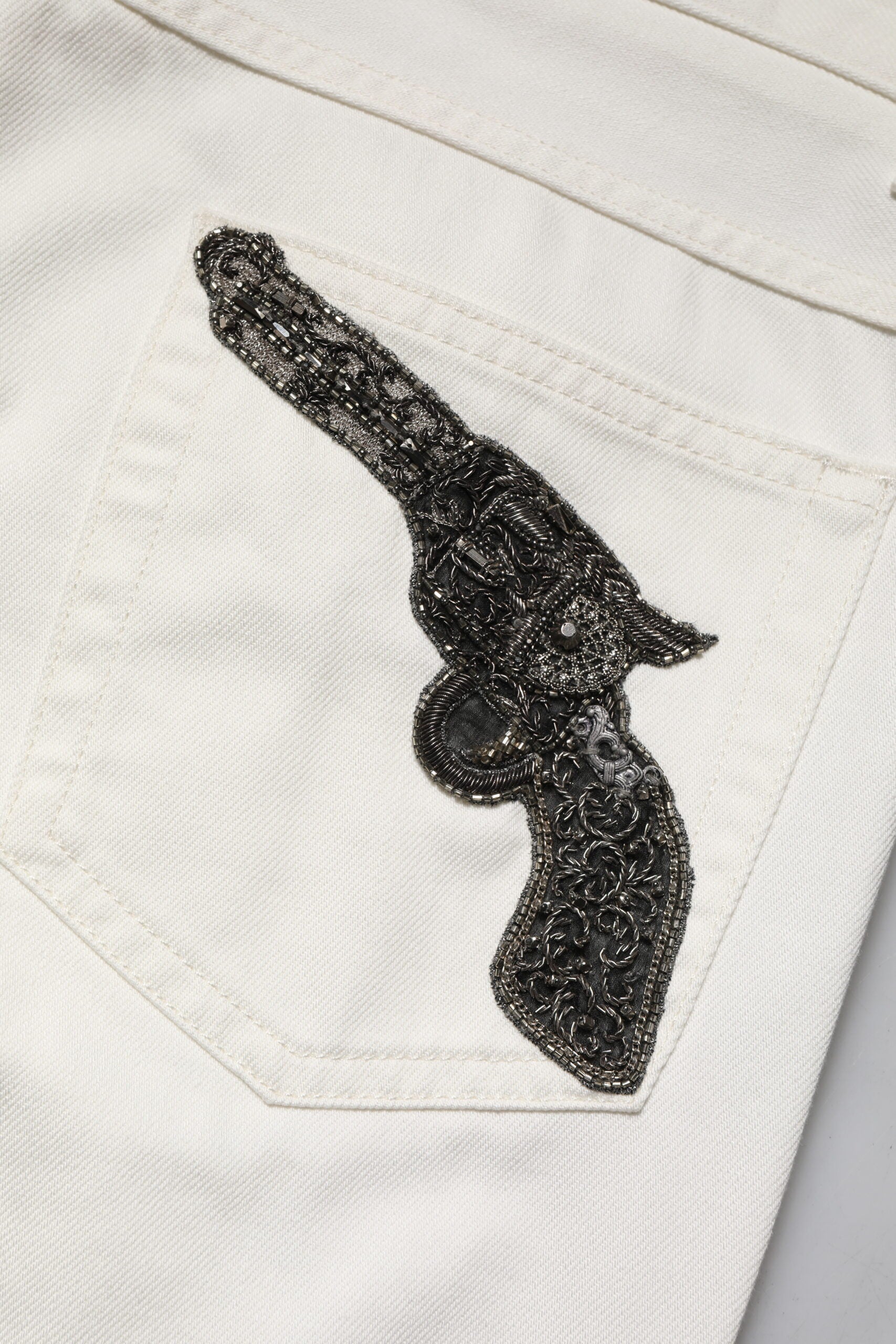 Dolce & Gabbana White Cotton Skinny Men Denim Jeans | Regal Royce
