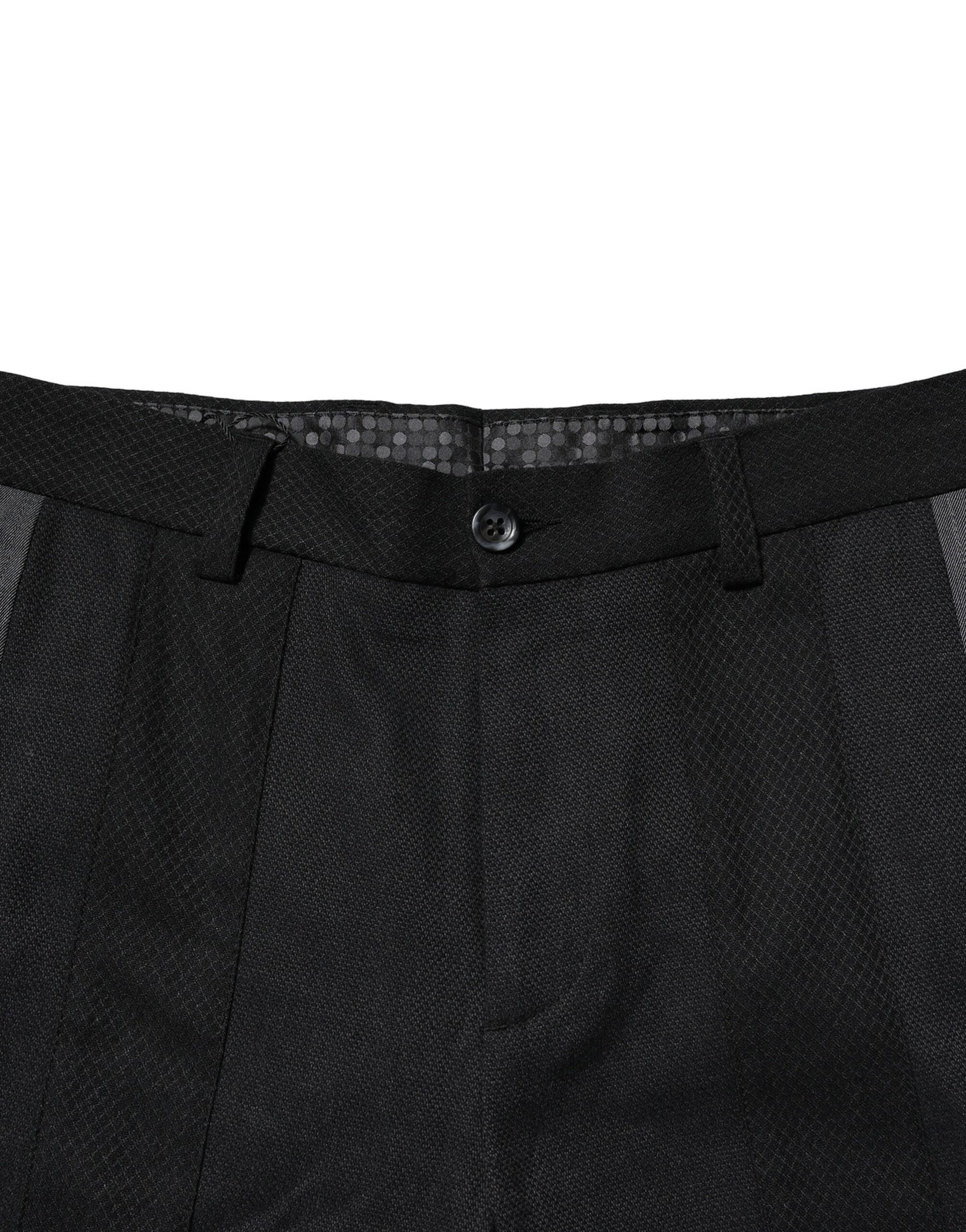 Dolce & Gabbana Black Gray Cotton Tapered Men Pants | Regal Royce