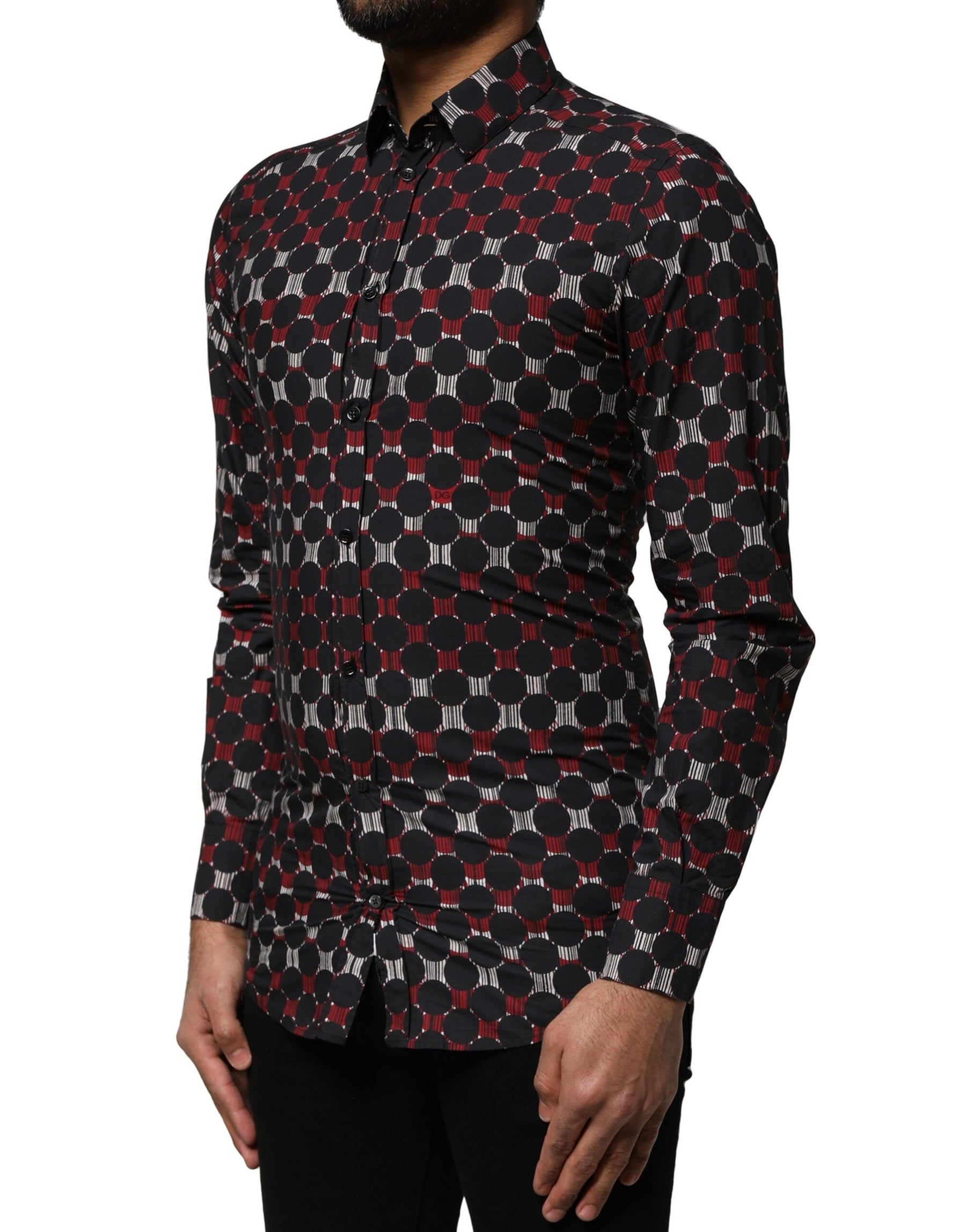 Dolce & Gabbana Multicolor Cotton GOLD Long Sleeves Shirt | Regal Royce