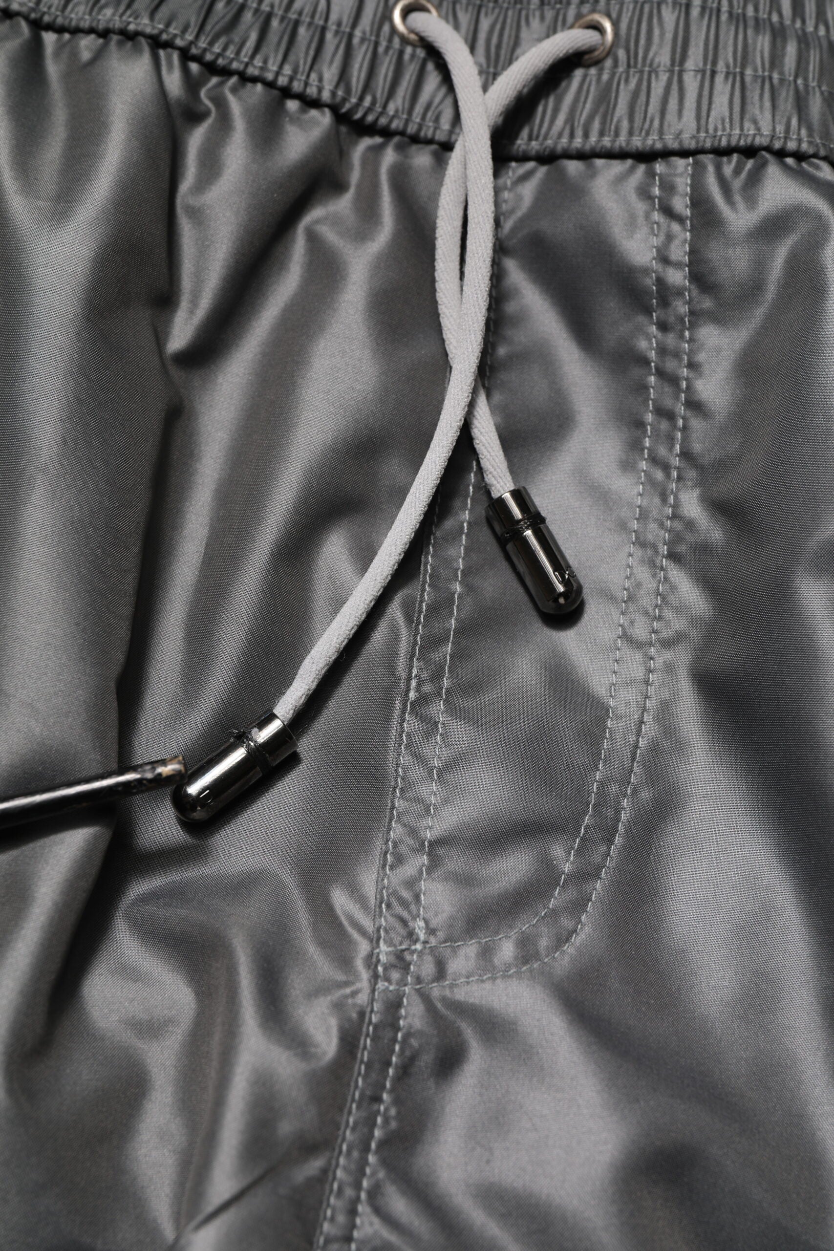 Dolce & Gabbana Gray Polyester Mid Waist Casual Bermuda Shorts | Regal Royce