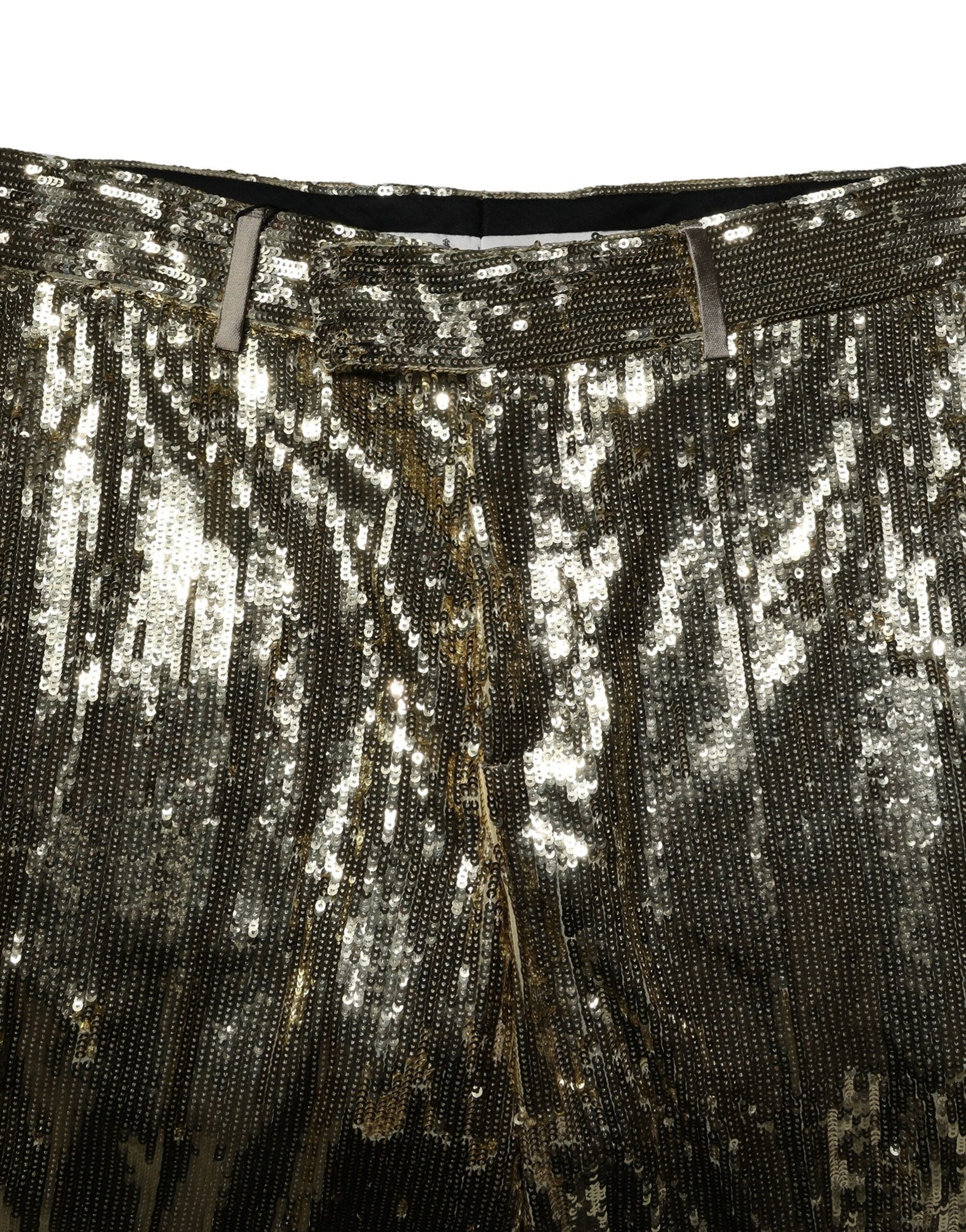 Dolce & Gabbana Gold Sequin Polyester Embellished Bermuda Shorts | Regal Royce