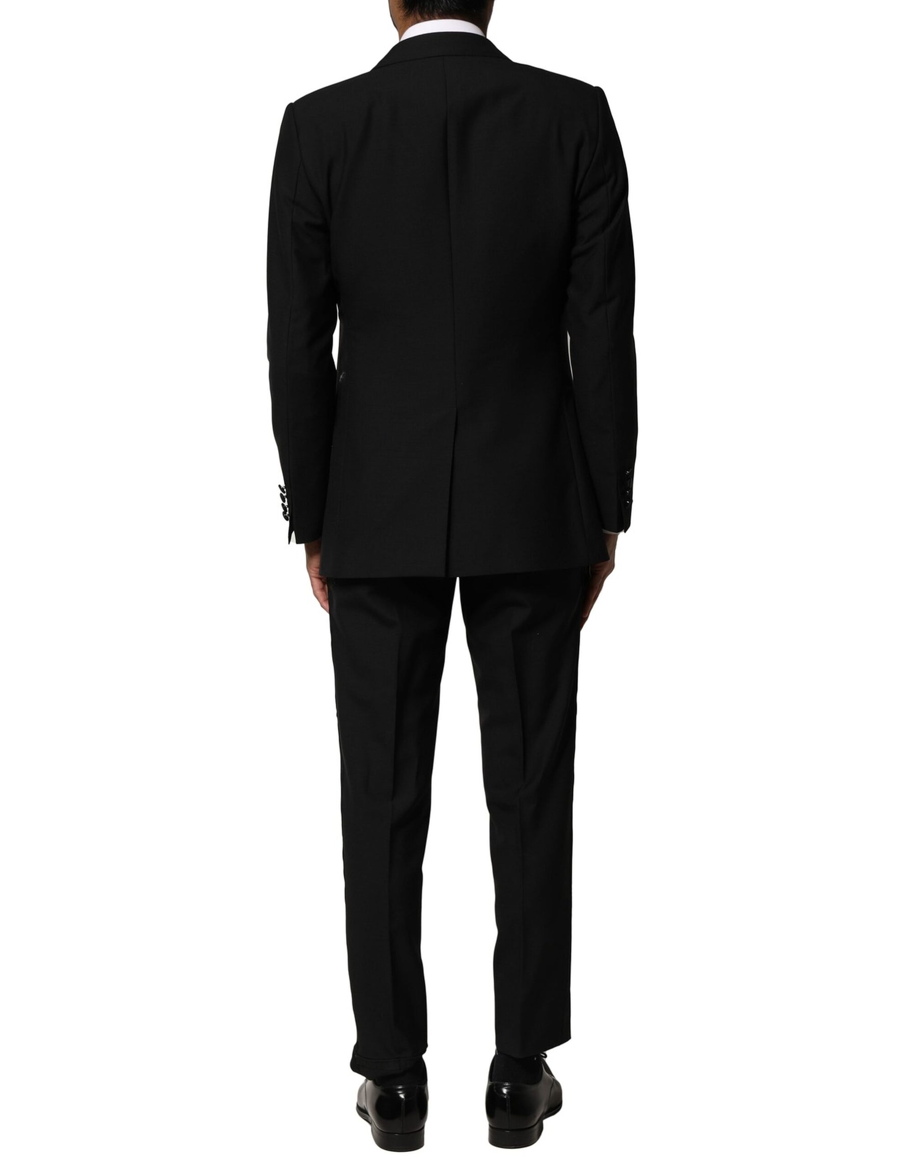 Dolce & Gabbana Black Wool 3 Piece Single Breasted Suit | Regal Royce