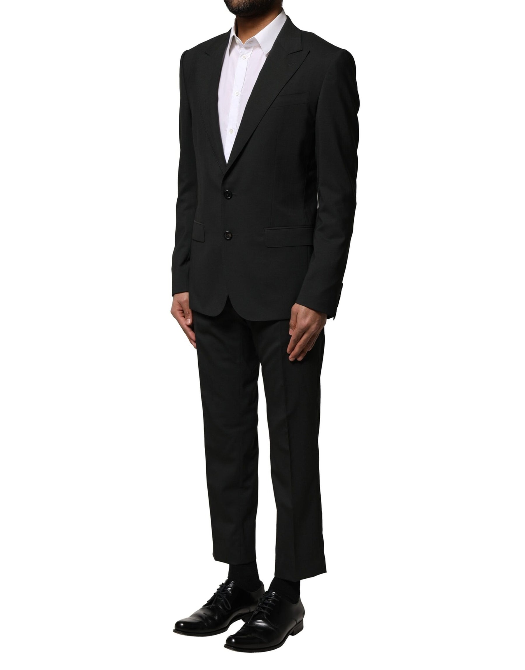 Dolce & Gabbana Black Wool 2 Piece Single Breasted Suit | Regal Royce