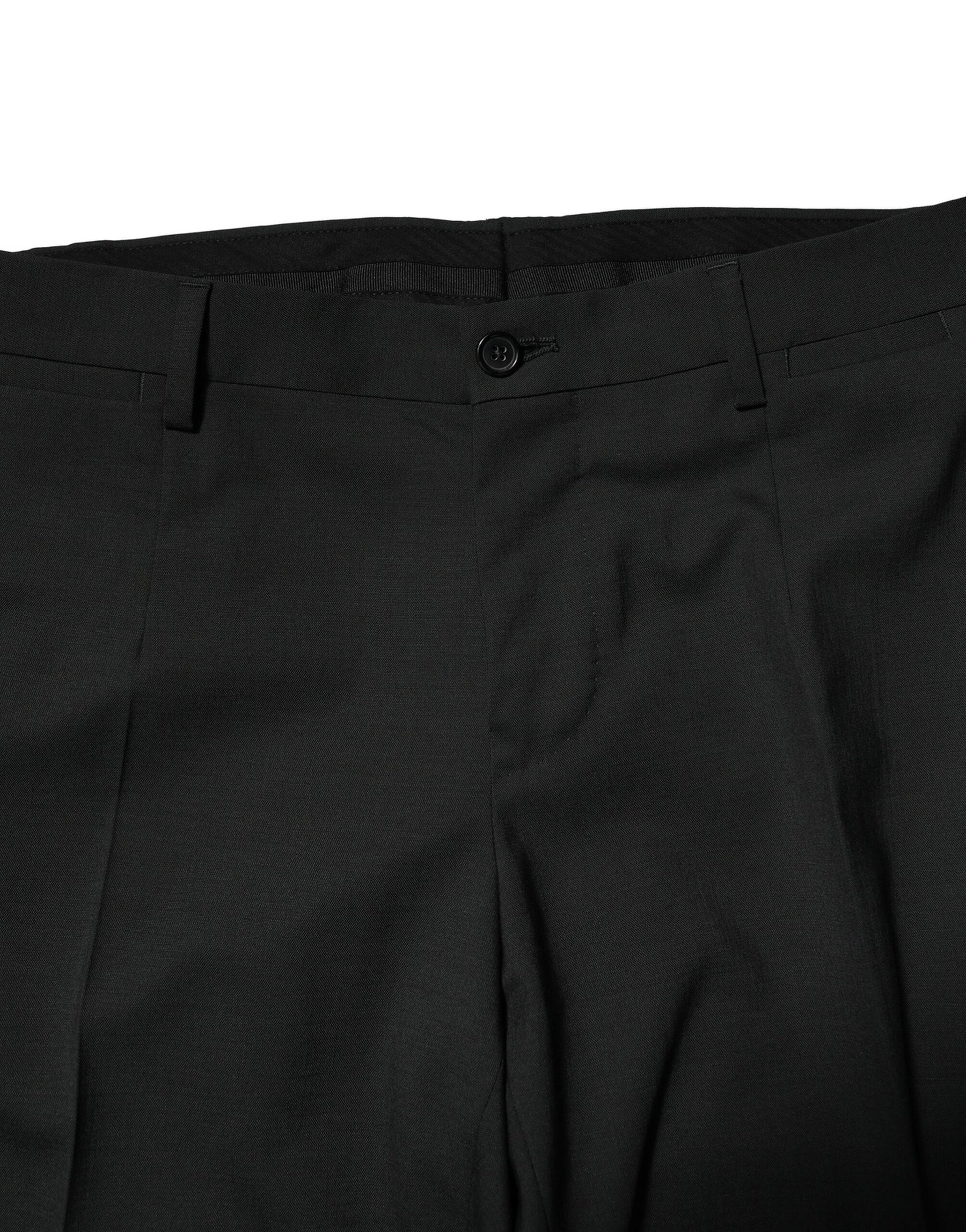 Dolce & Gabbana Black Wool 2 Piece Single Breasted Suit | Regal Royce