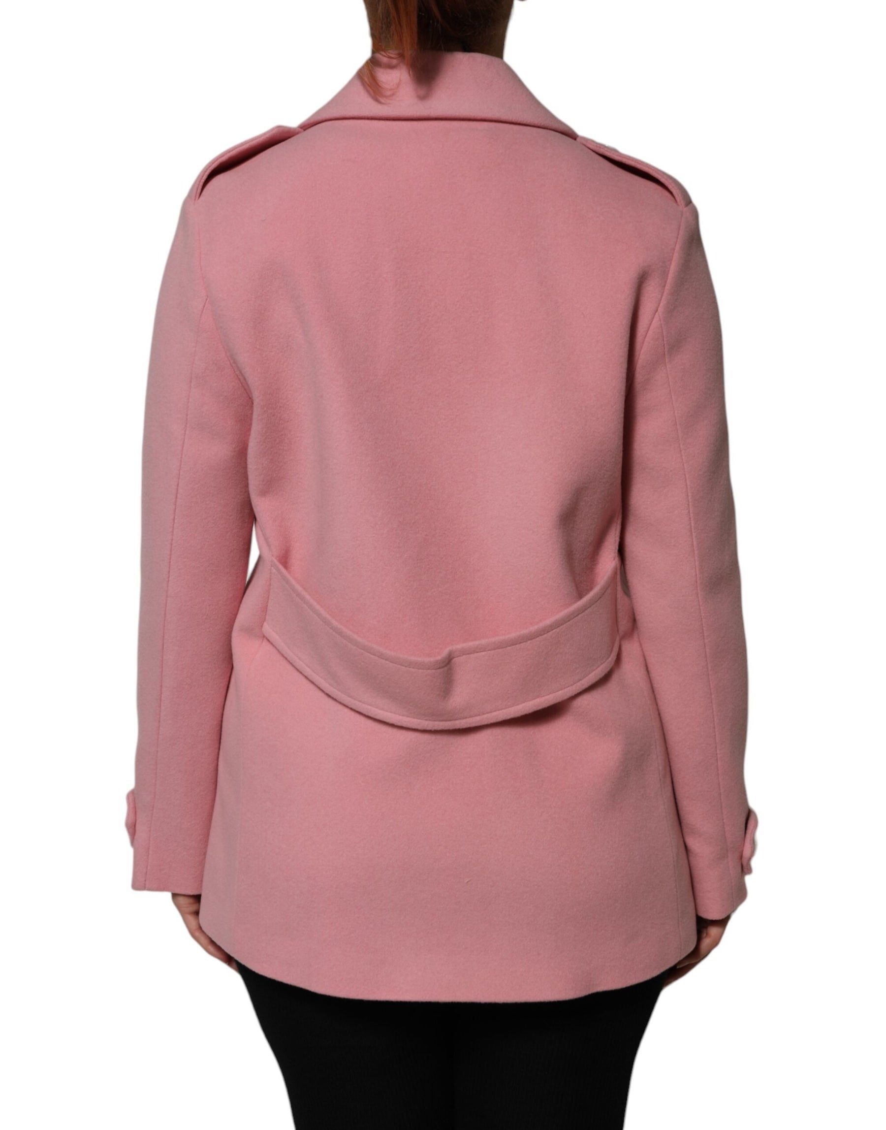 PINK MEMORIES Pink Wool Double Breasted Blazer Coat Jacket | Regal Royce