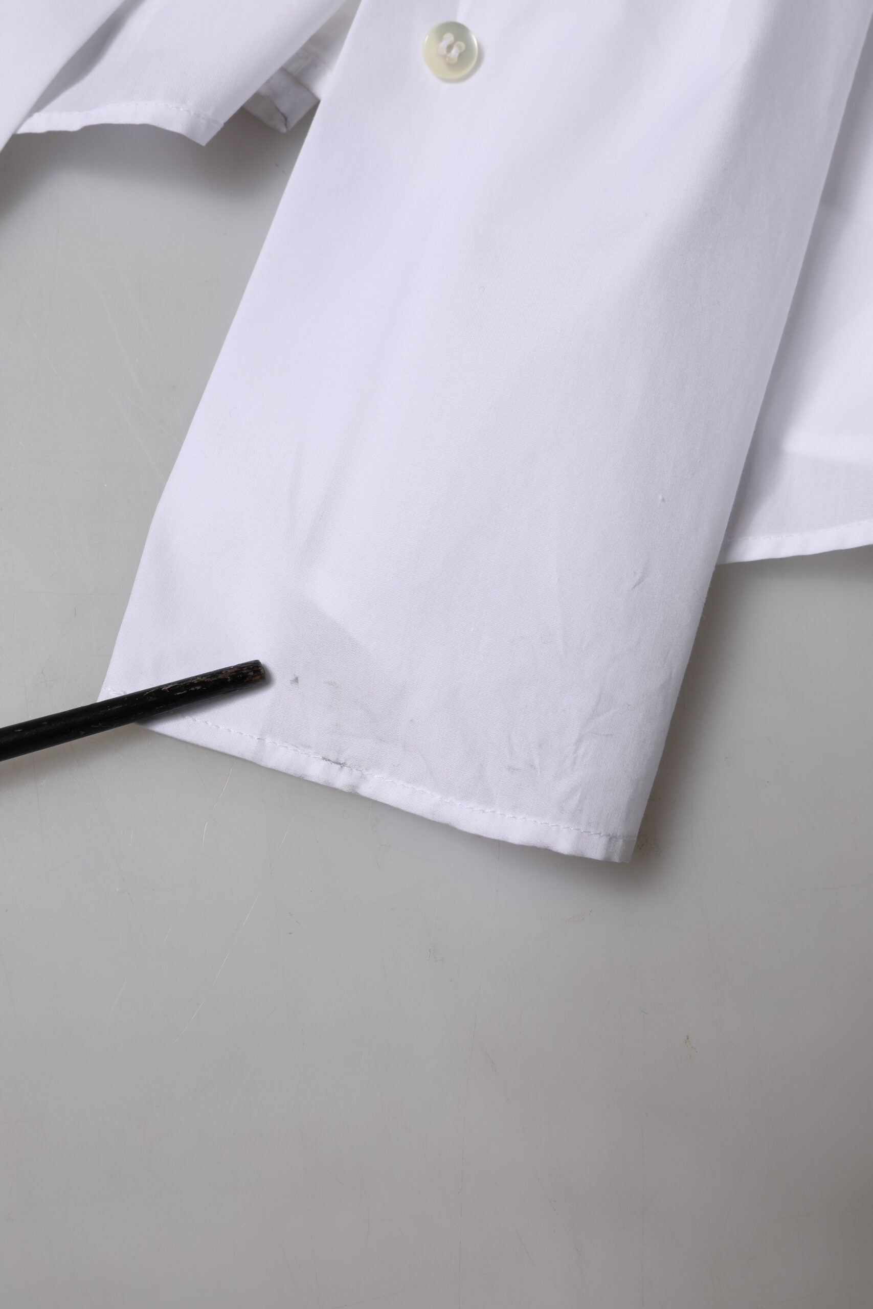 Dolce & Gabbana White Cotton Collared Short Sleeves Top | Regal Royce