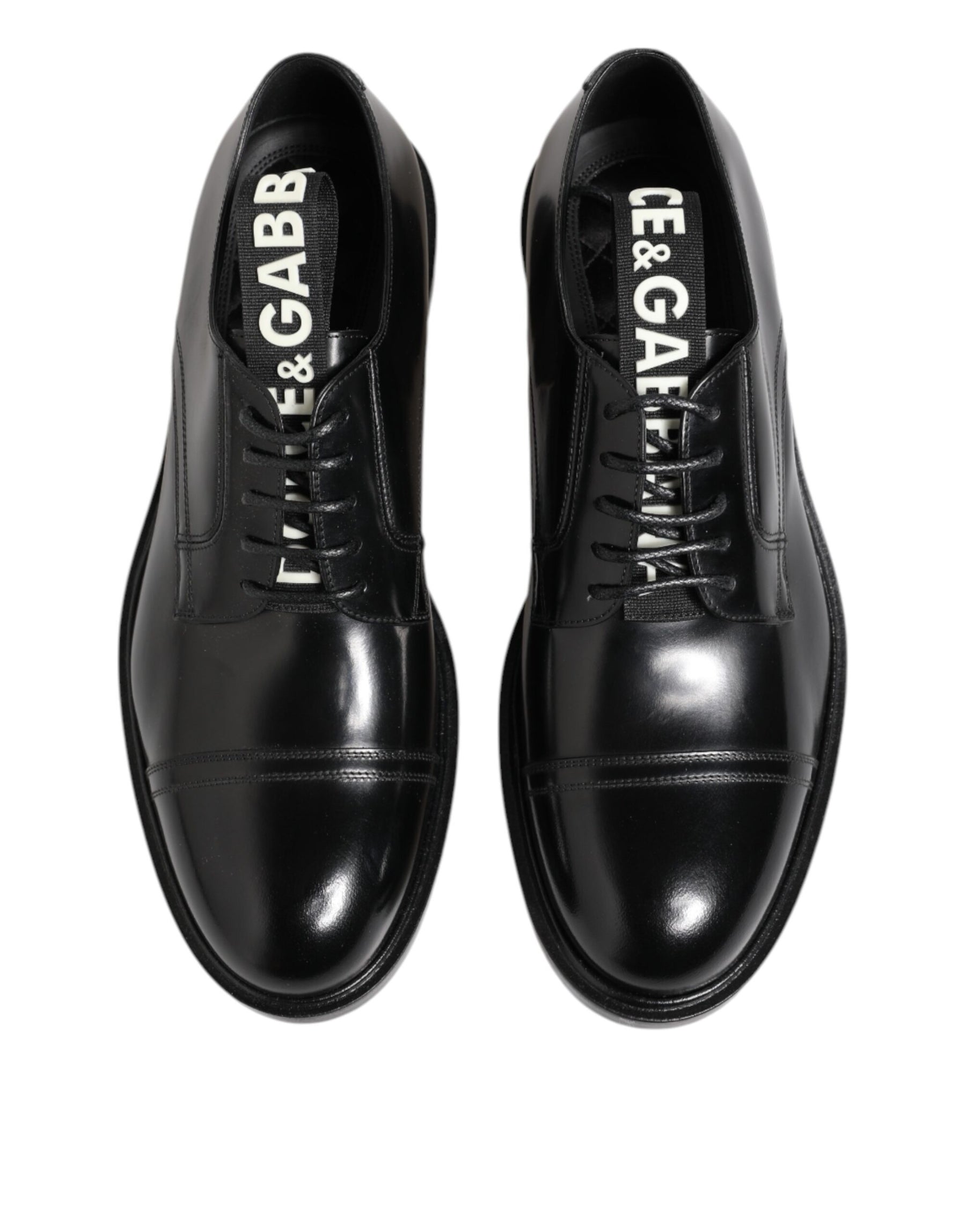 Dolce & Gabbana Black Leather Dress Lace Up Men Formal Shoes | Regal Royce