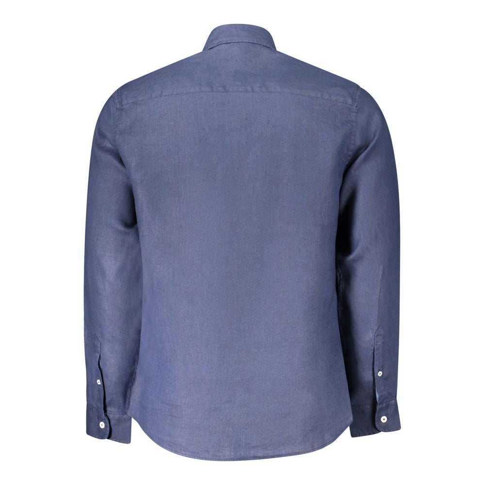 North Sails Blu Linen Men Shirt | Regal Royce