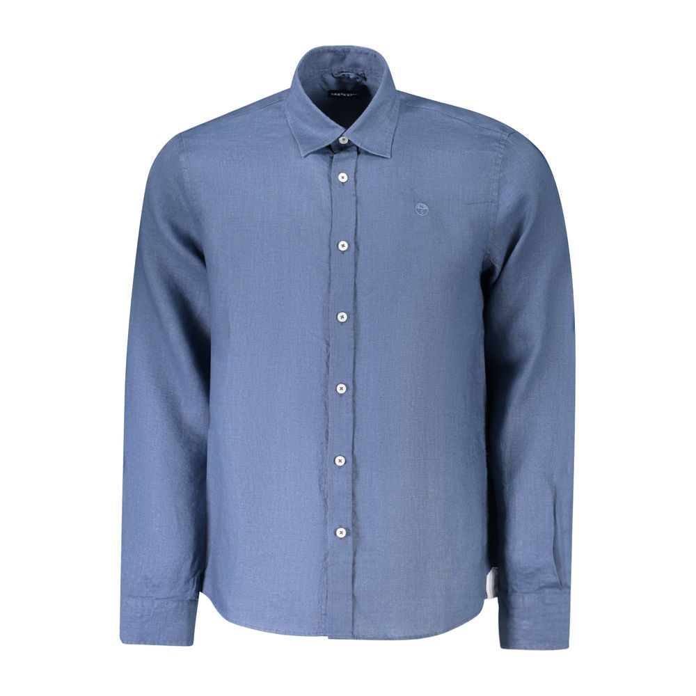 North Sails Blu Lino Men Shirt | Regal Royce
