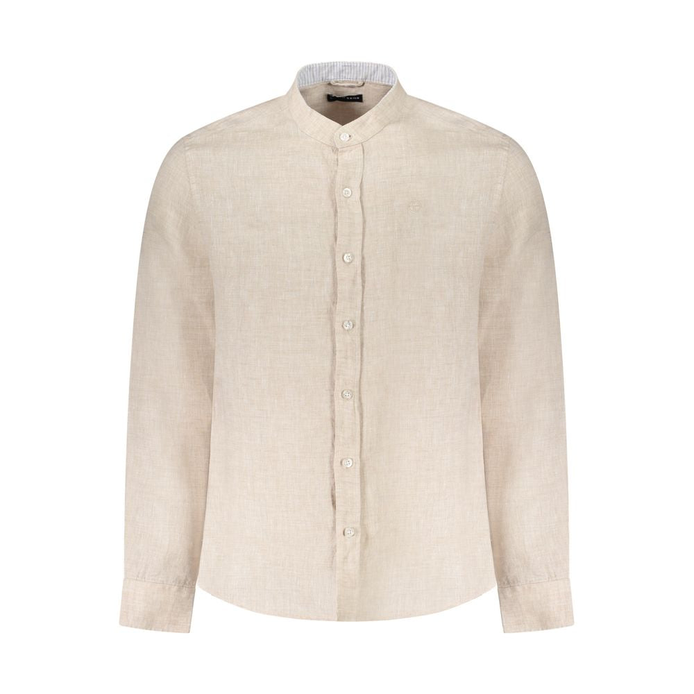 North Sails Beige Linen Men Shirt | Regal Royce