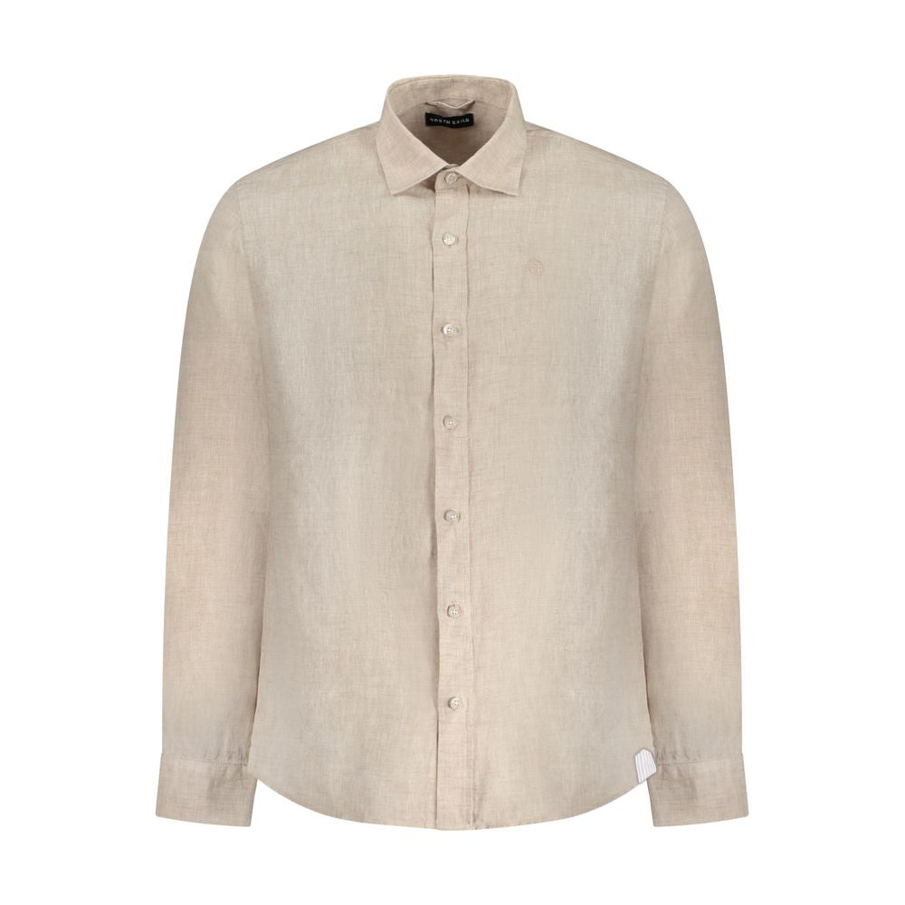North Sails Beige Linen Men Shirt | Regal Royce