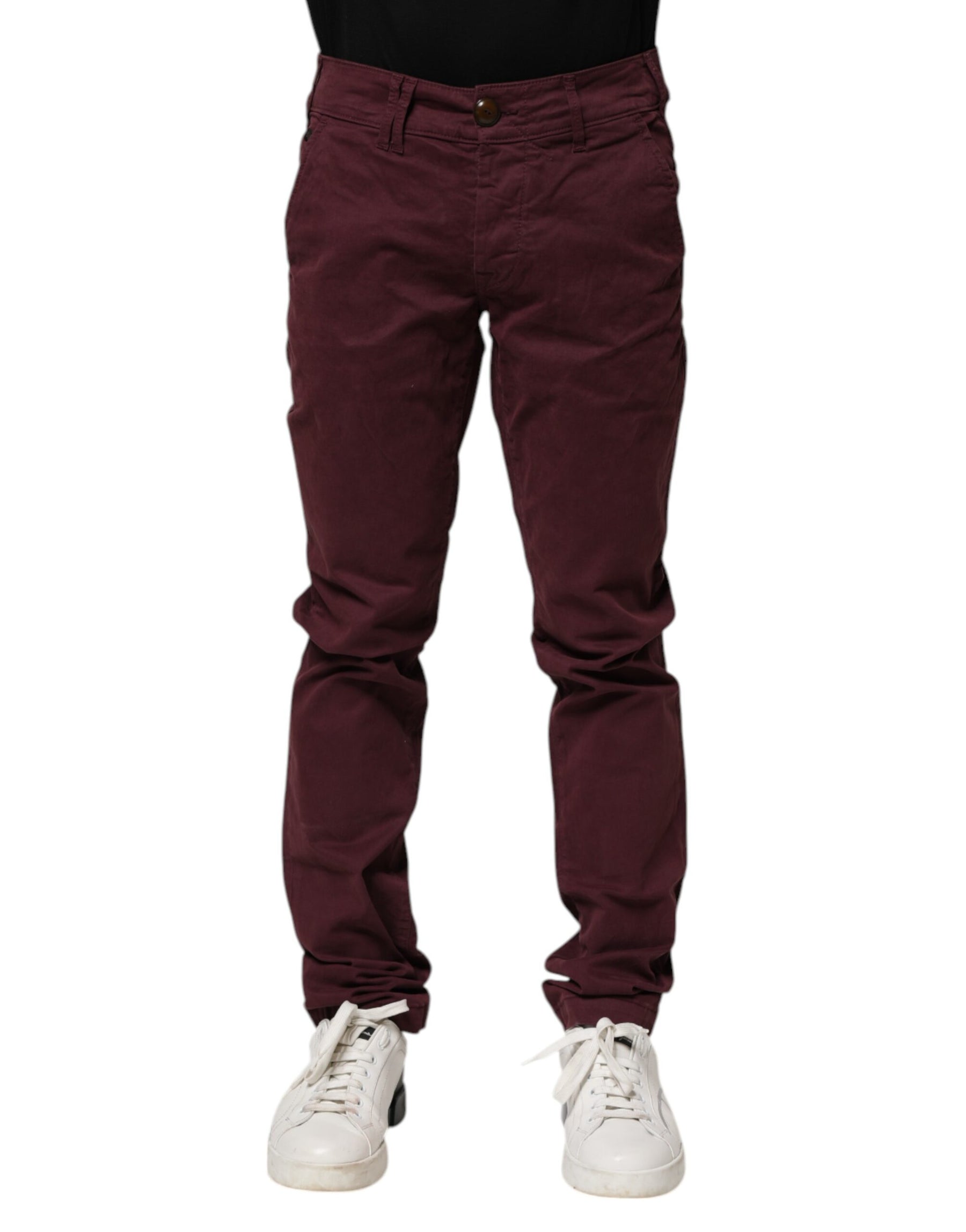 CYCLE Maroon Cotton Stretch Skinny Fit Men Denim Jeans | Regal Royce