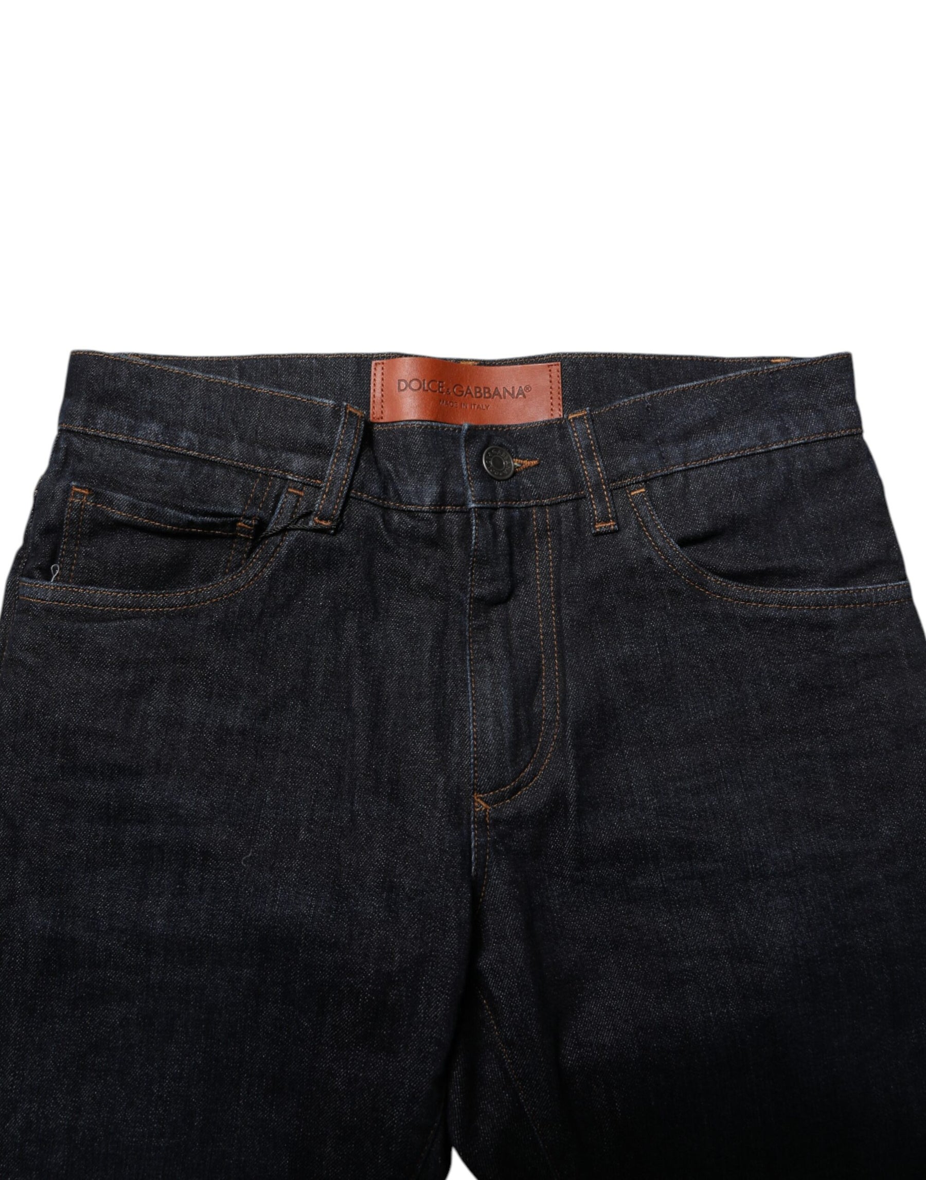 Dolce & Gabbana Black Cotton Skinny Denim Men Jeans | Regal Royce