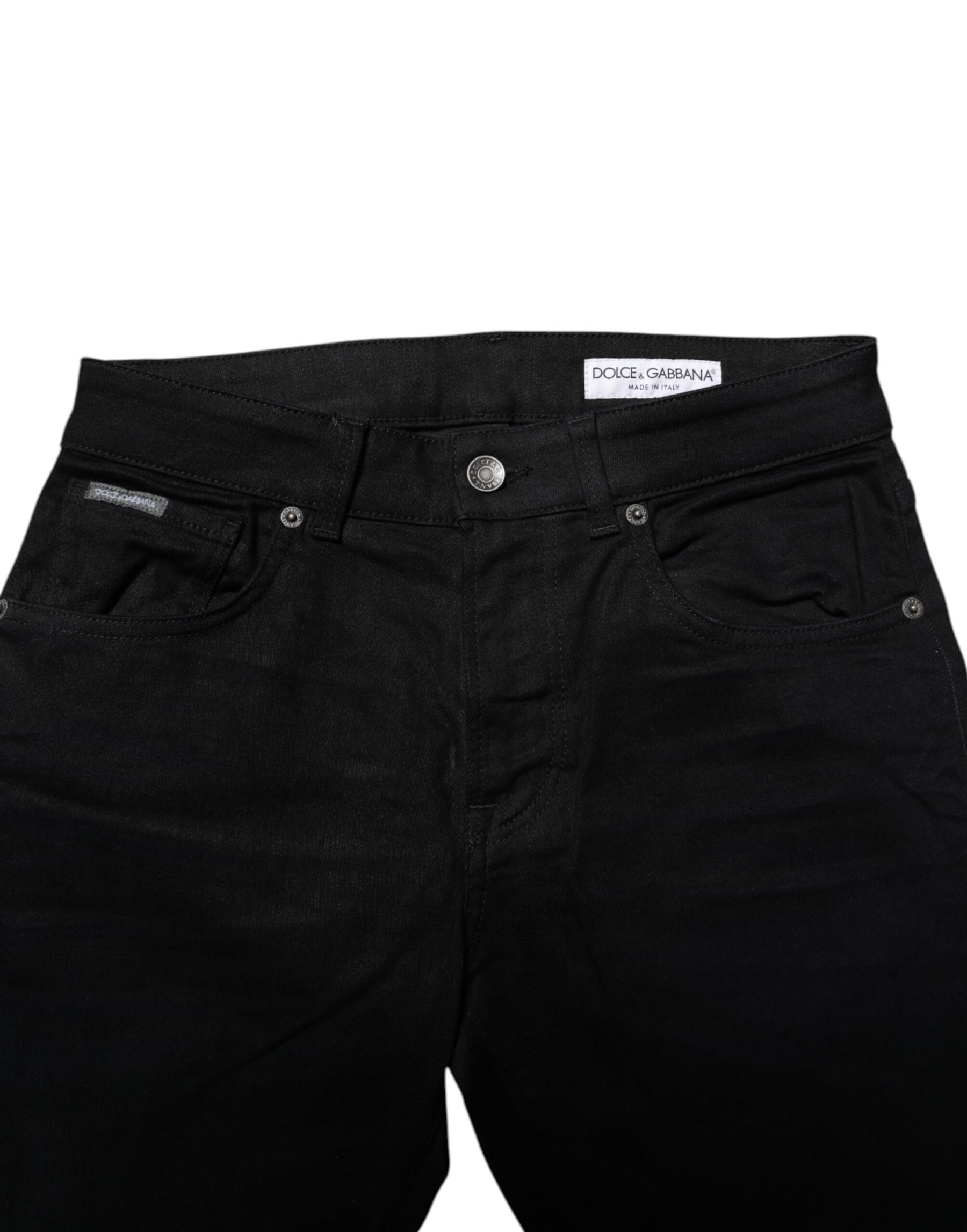Dolce & Gabbana Black Cotton Skinny Denim Jeans | Regal Royce