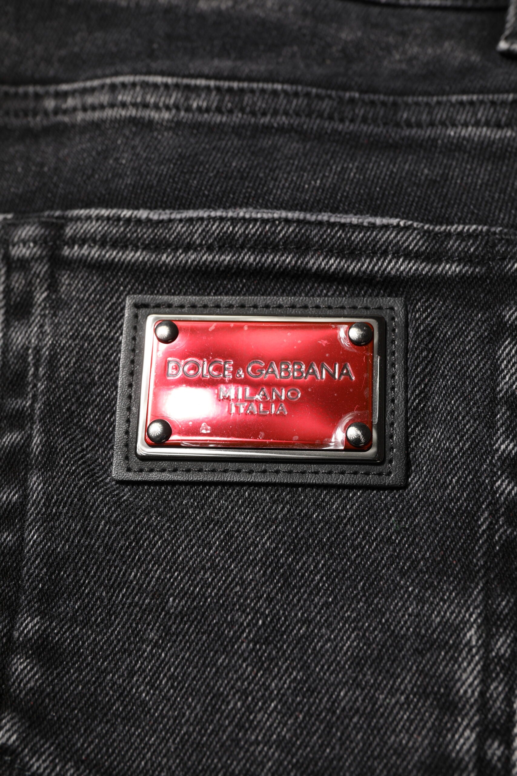 Dolce & Gabbana Black Cotton Skinny Men Denim Jeans | Regal Royce