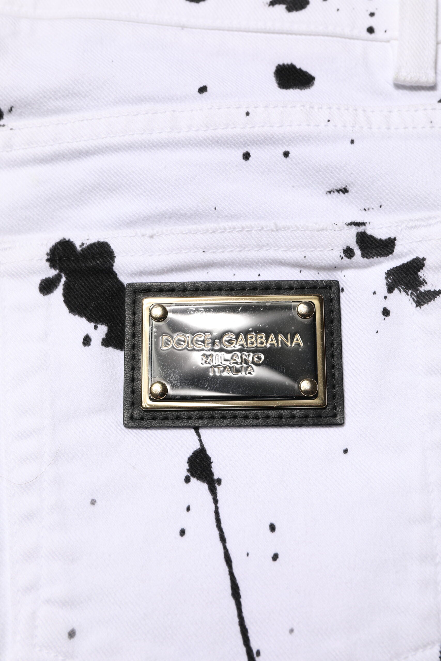Dolce & Gabbana White ColorSplash Skinny Denim Jeans | Regal Royce