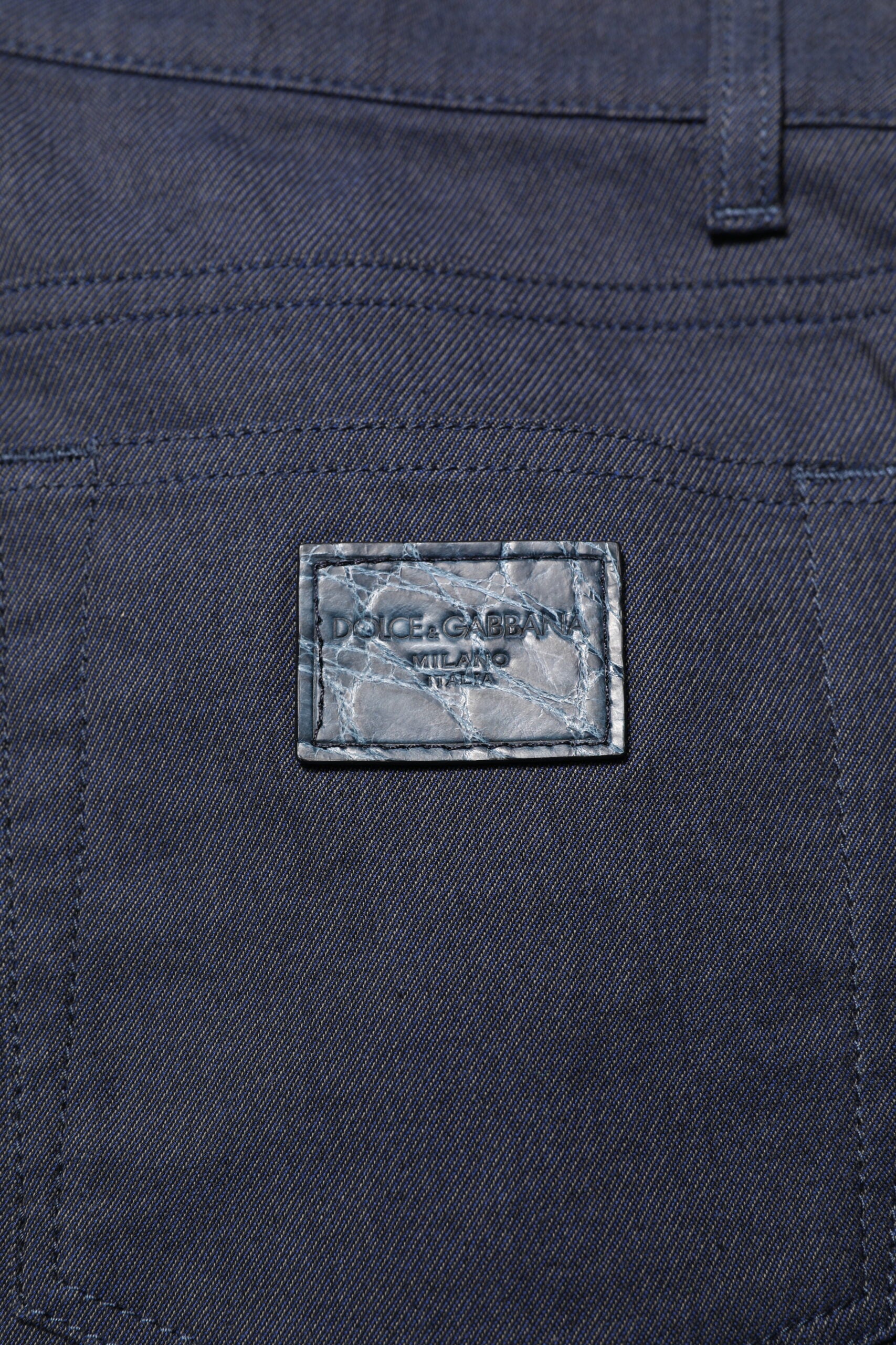Dolce & Gabbana Dark Blue Cotton Skinny Denim Jeans | Regal Royce