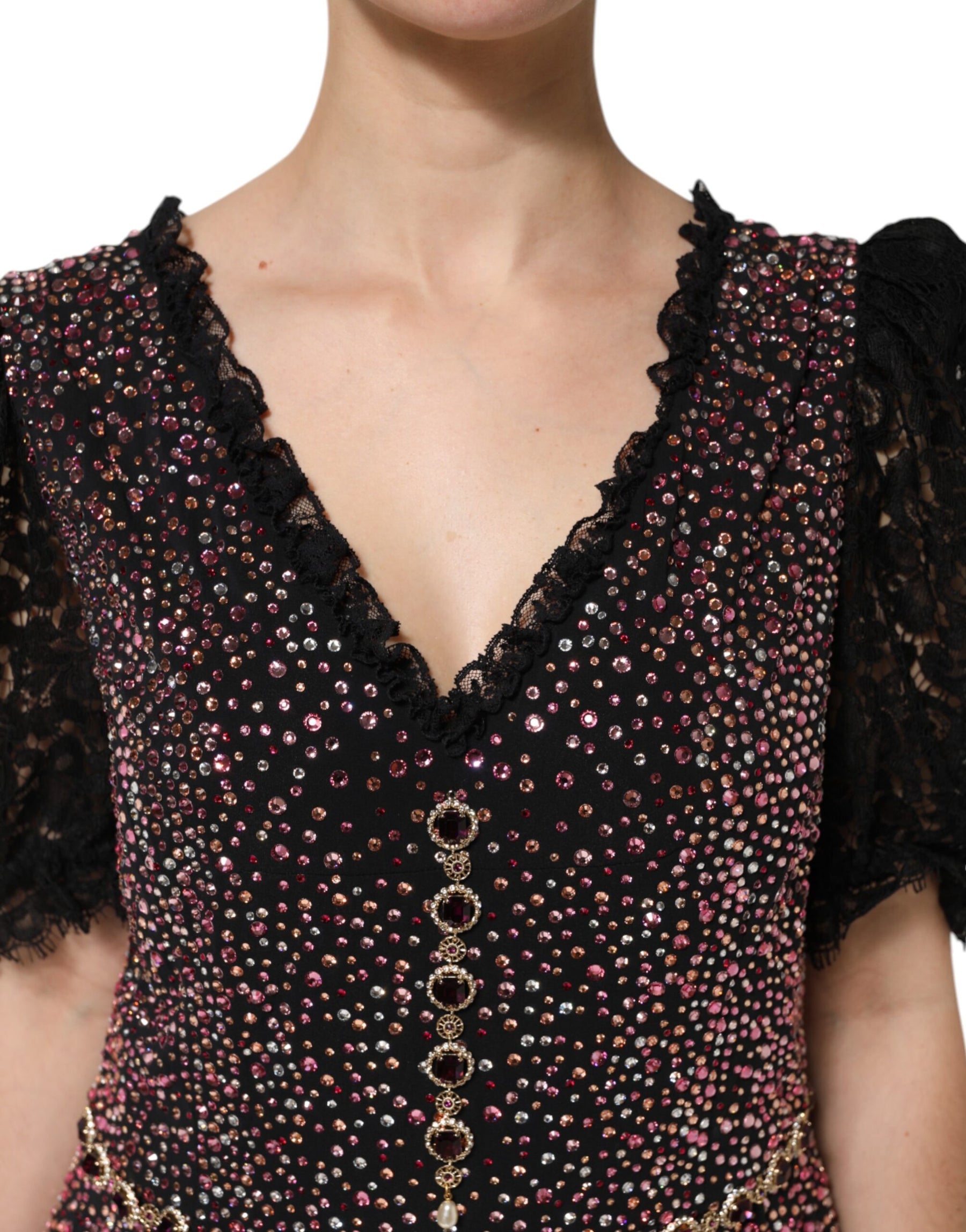 Dolce & Gabbana Multicolor Embellished Mermaid Gown Dress | Regal Royce