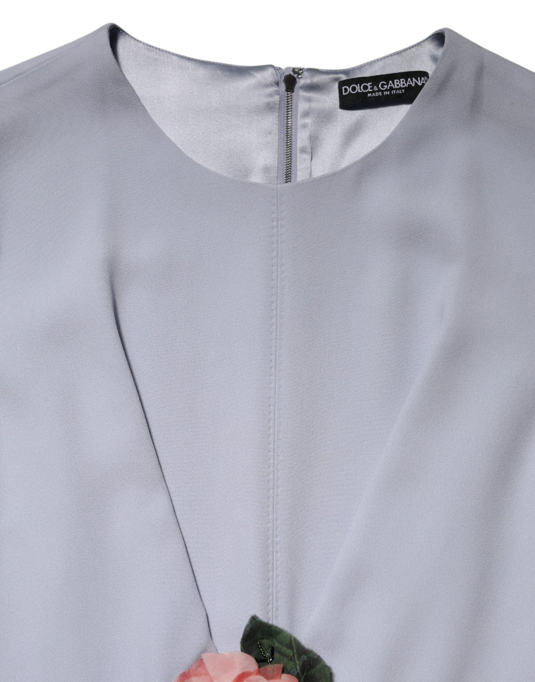 Dolce & Gabbana Gray Viscose ShortSleeve Sheath Midi Dress | Regal Royce